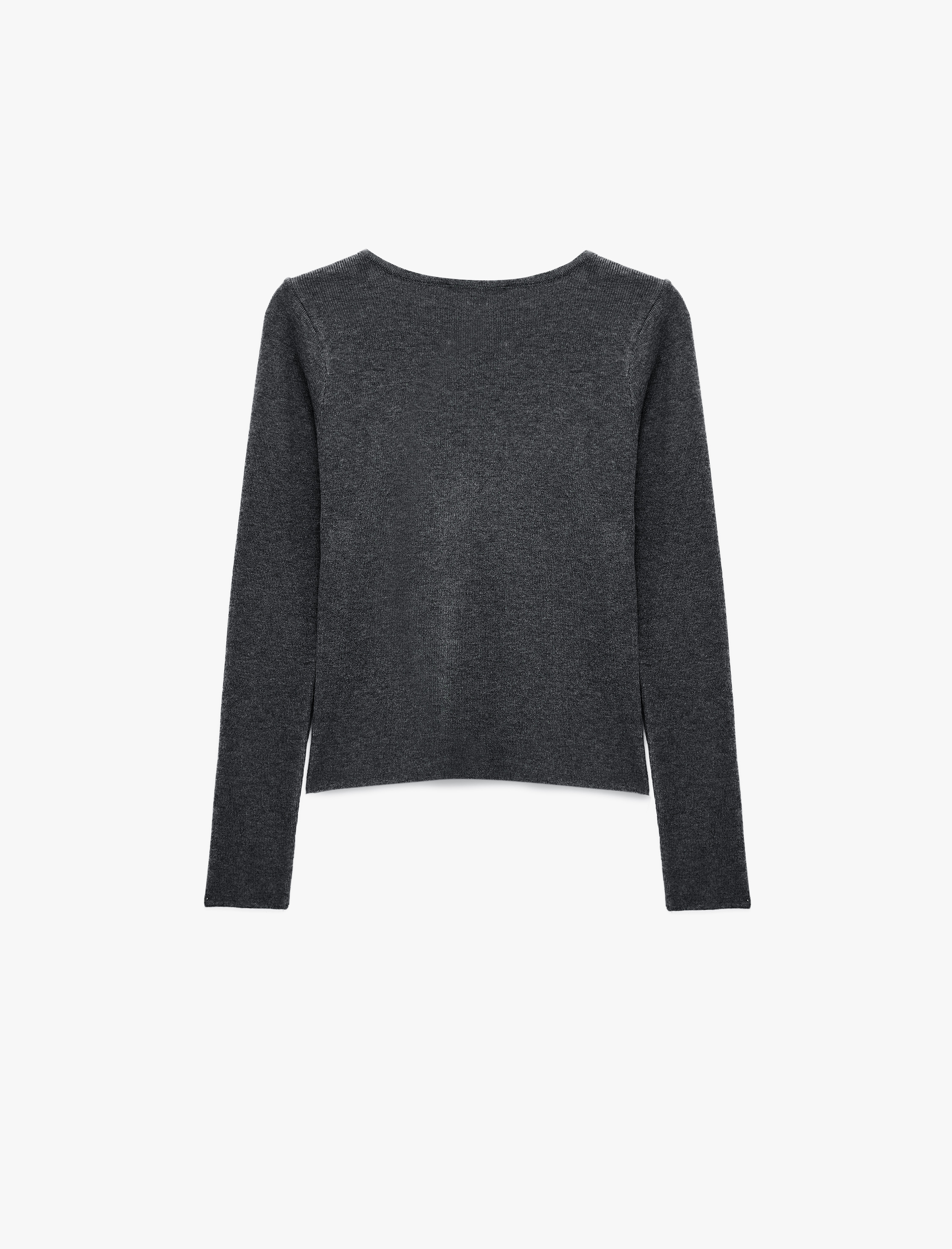 Koton İkili Katmanlı Dantel Detaylı Slim Fit U Yaka Uzun Kollu Düğmeli Triko Hırka görsel 7