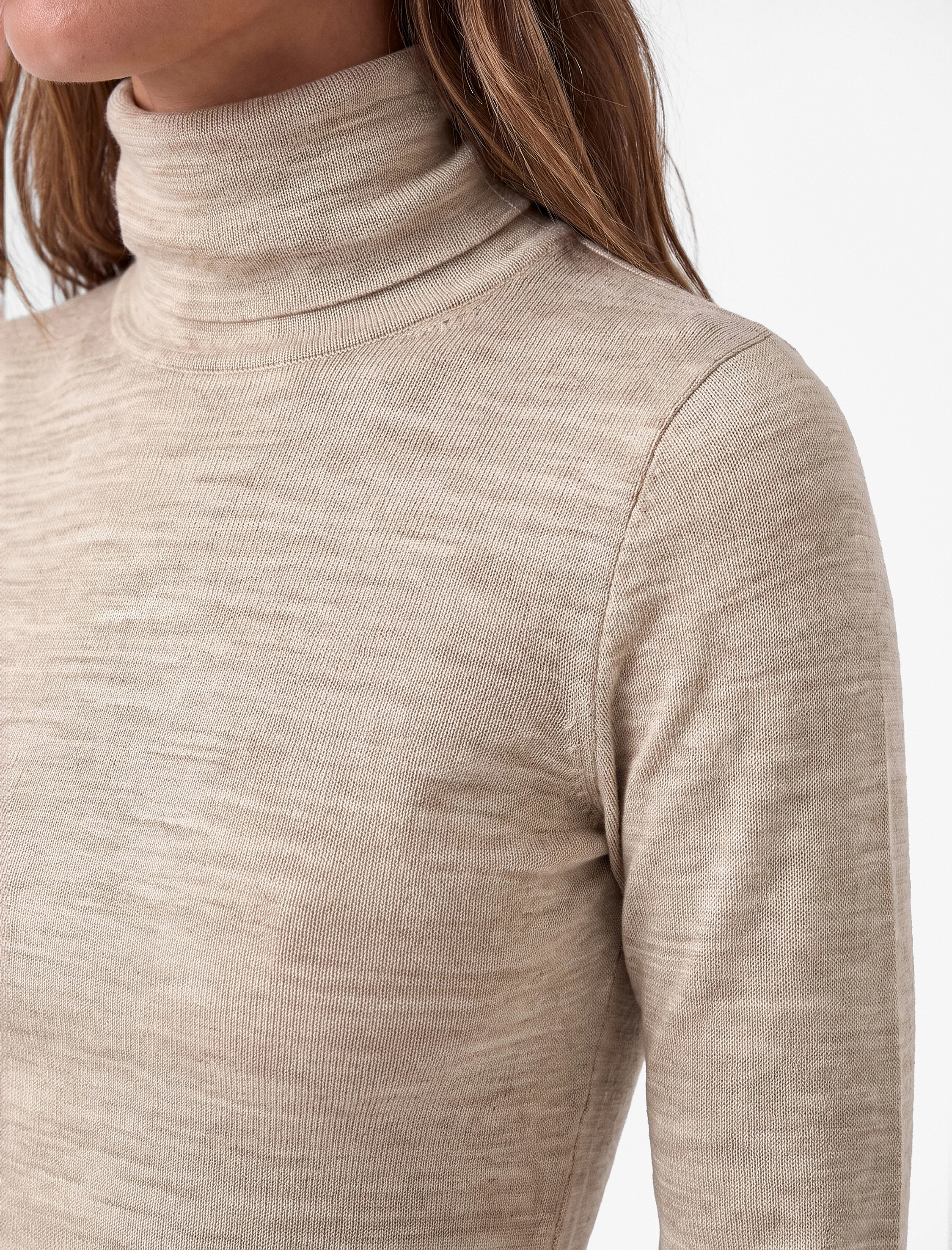 Koton Slim Fit Uzun Kollu Balıkçı Yaka Tişört görsel 5