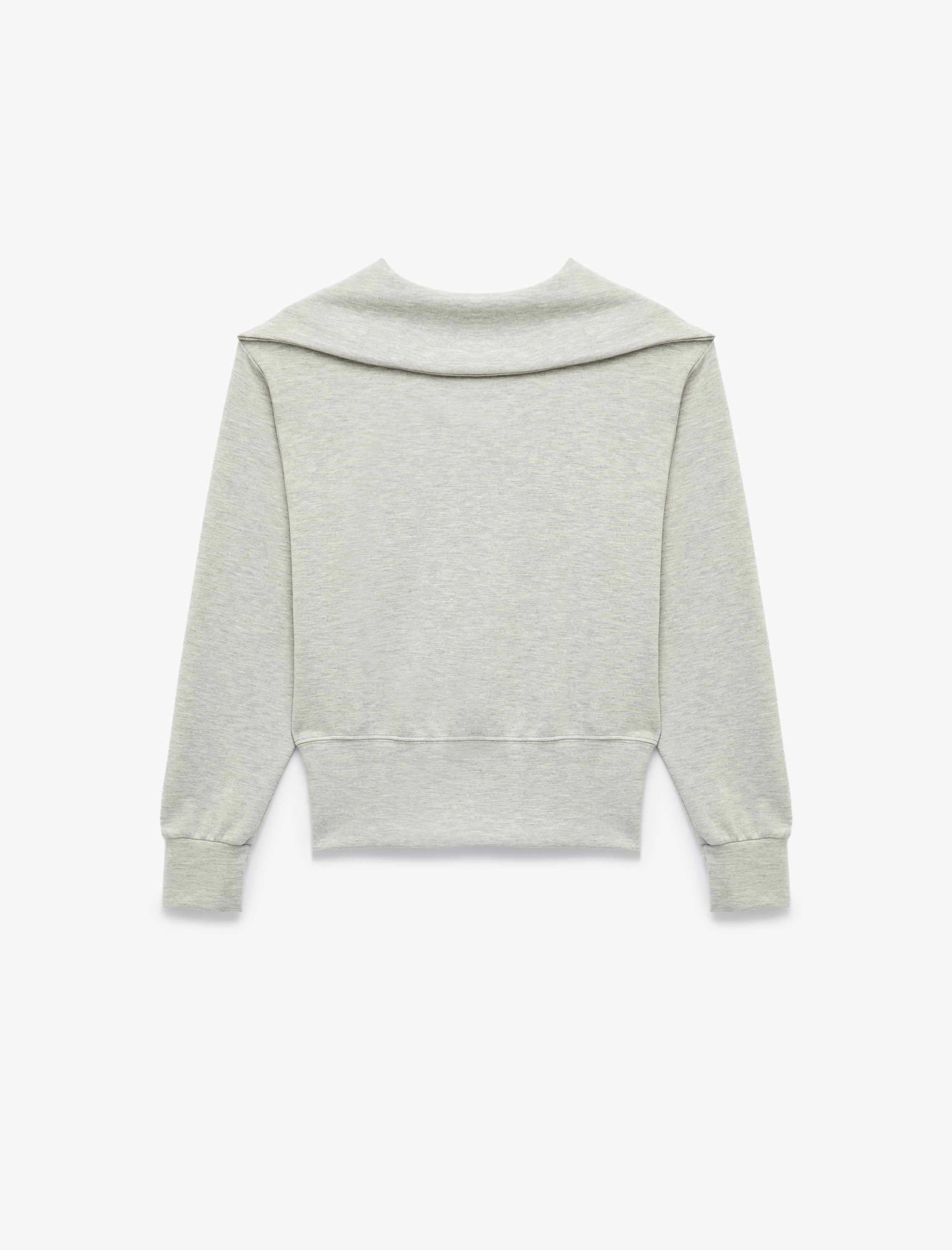   Regular Fit Modal Kumaş Uzun Kollu Devrik Yaka Basic Sweatshirt