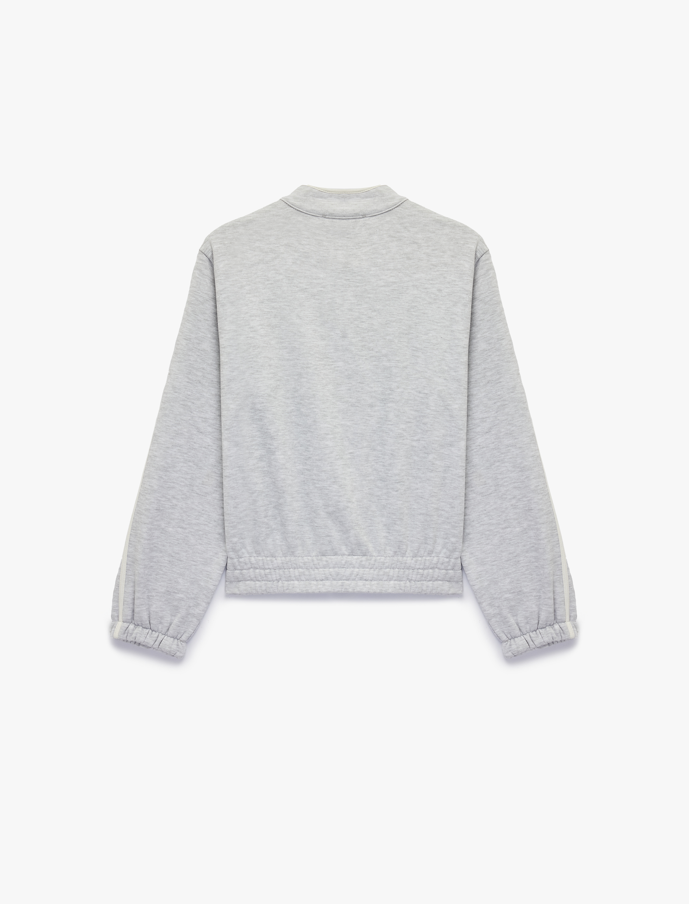   Şardonlu Rahat Kalıp Kurbağa Kapama Detaylı Süslü Düğmeli Mandarin Yaka Sweatshirt