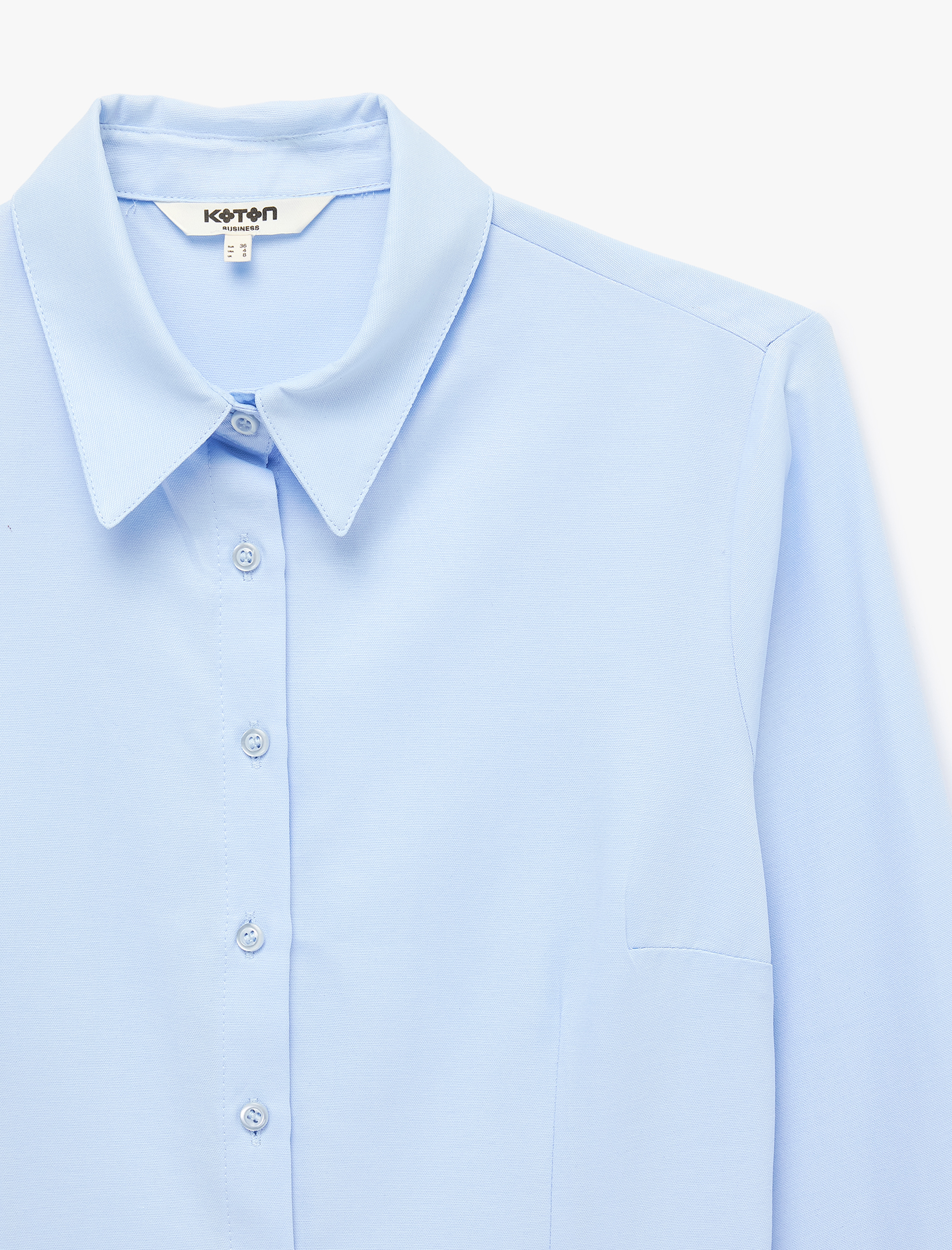   Klasik Yaka Düğmeli Regular Fit Basic Uzun Kollu Poplin Gömlek