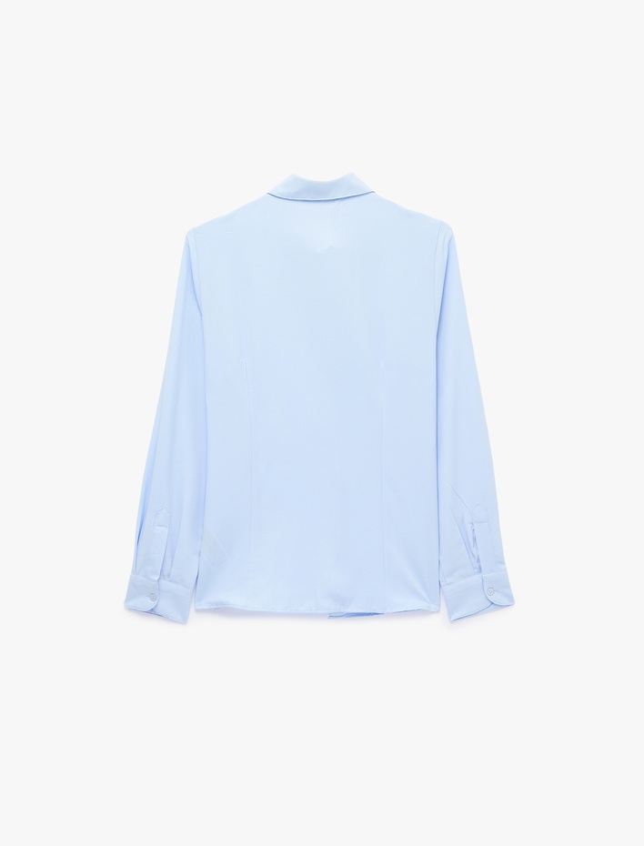  Klasik Yaka Düğmeli Regular Fit Basic Uzun Kollu Poplin Gömlek