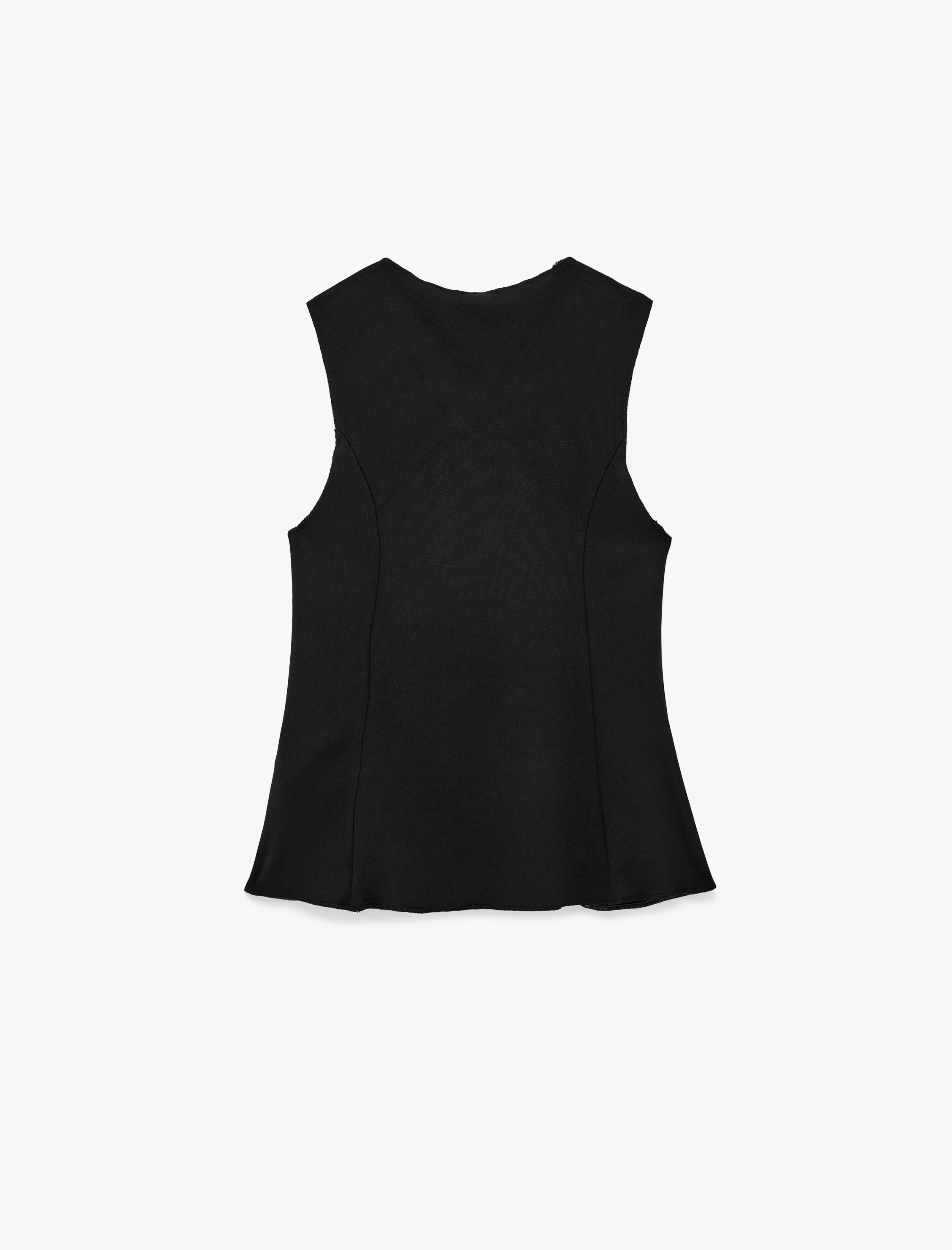 Koton Slim Fit Bisiklet Yaka Bel Vurgulu Kolsuz Bluz görsel 3