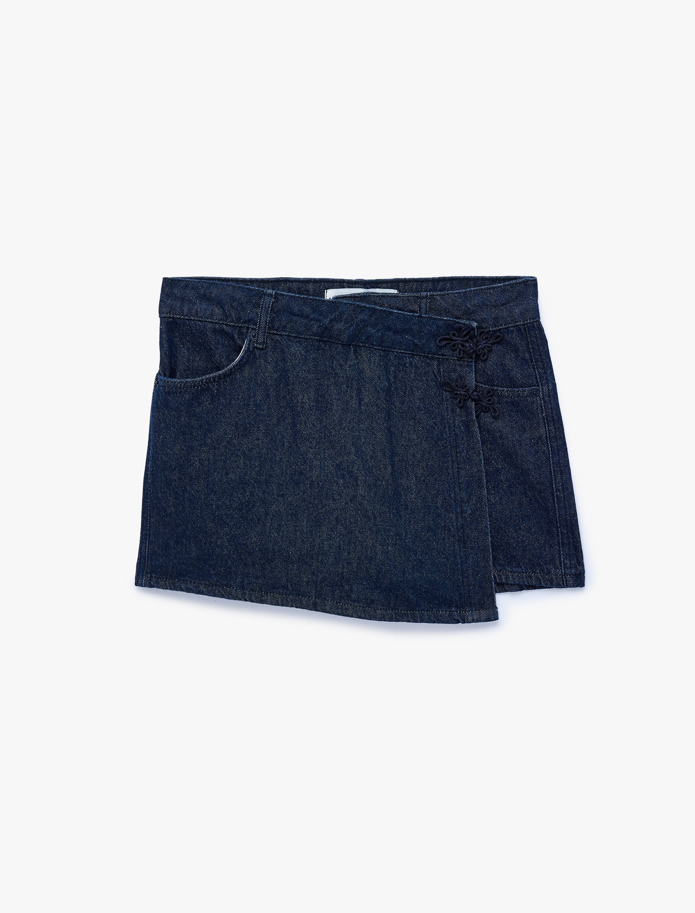 Koton Pamuklu Rahat Kalıp Cepli Denim Şort Etek