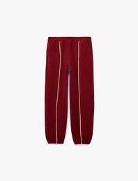 Biyeli Cep Detaylı Beli Lastikli Jogger Pantolon