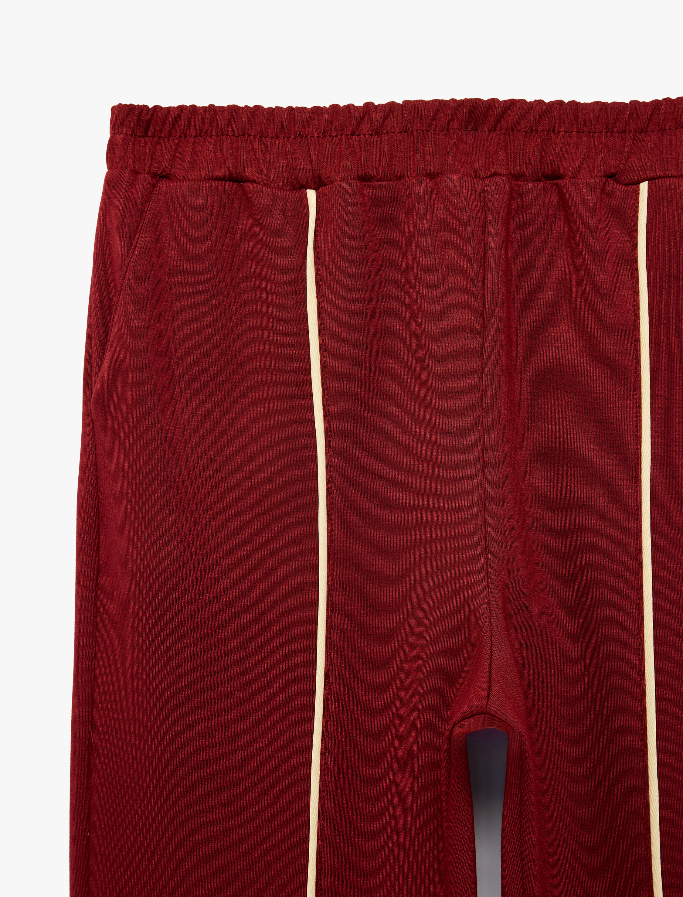  Kız Çocuk Biyeli Cep Detaylı Beli Lastikli Jogger Pantolon