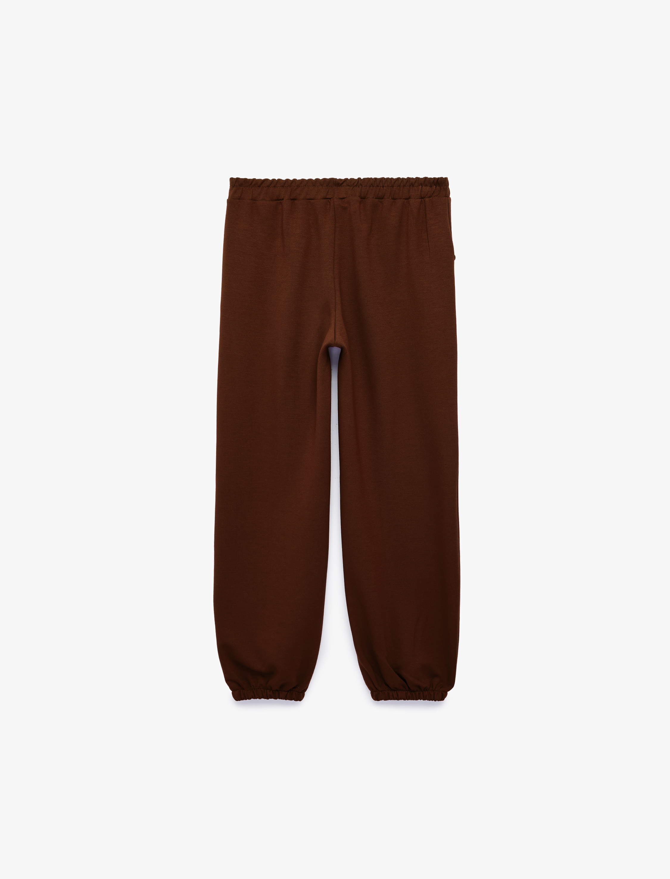  Kız Çocuk Biyeli Cep Detaylı Beli Lastikli Jogger Pantolon