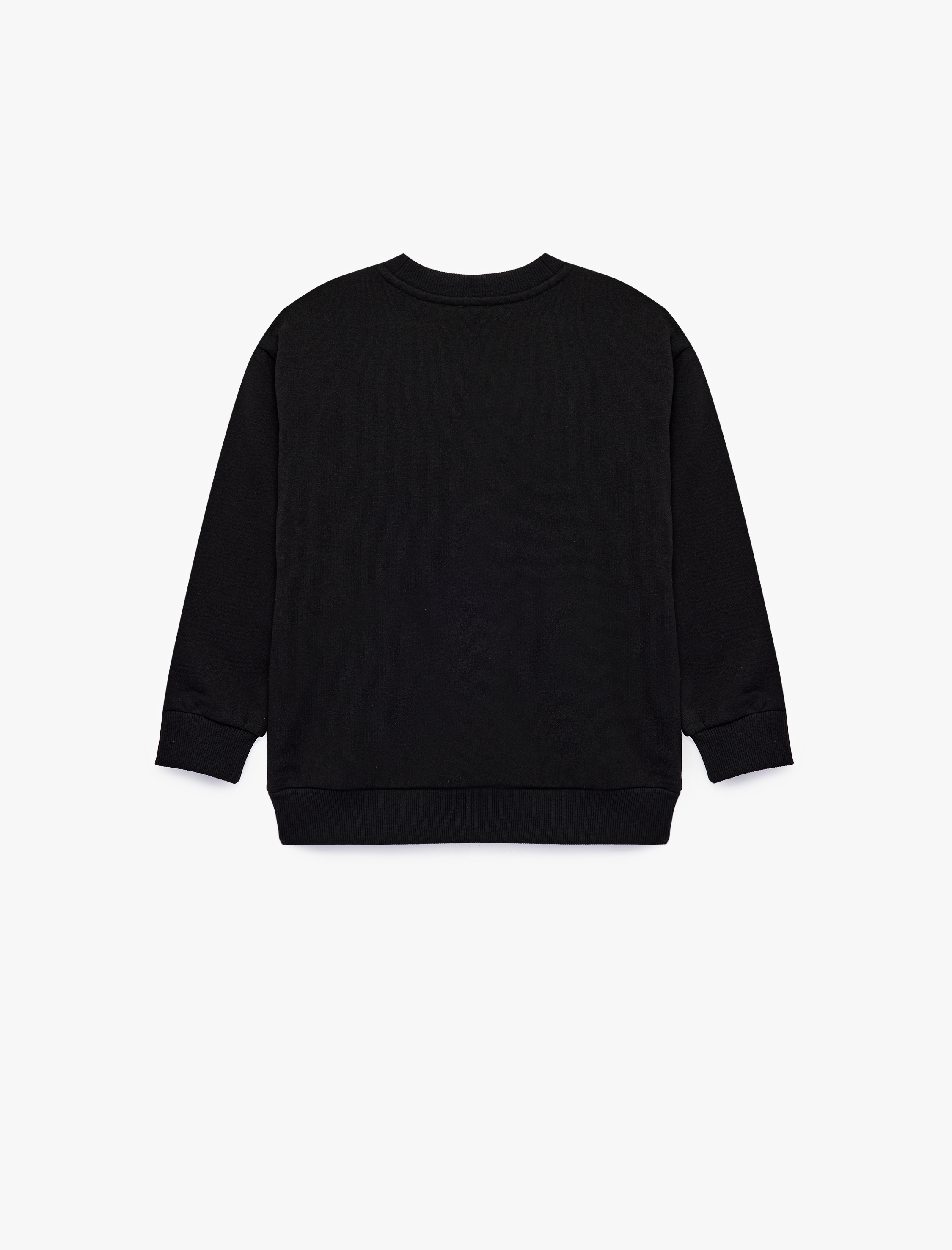  Erkek Çocuk Futbol Temalı Baskılı Şardonlu Bisiklet Yaka Uzun Kollu Sweatshirt