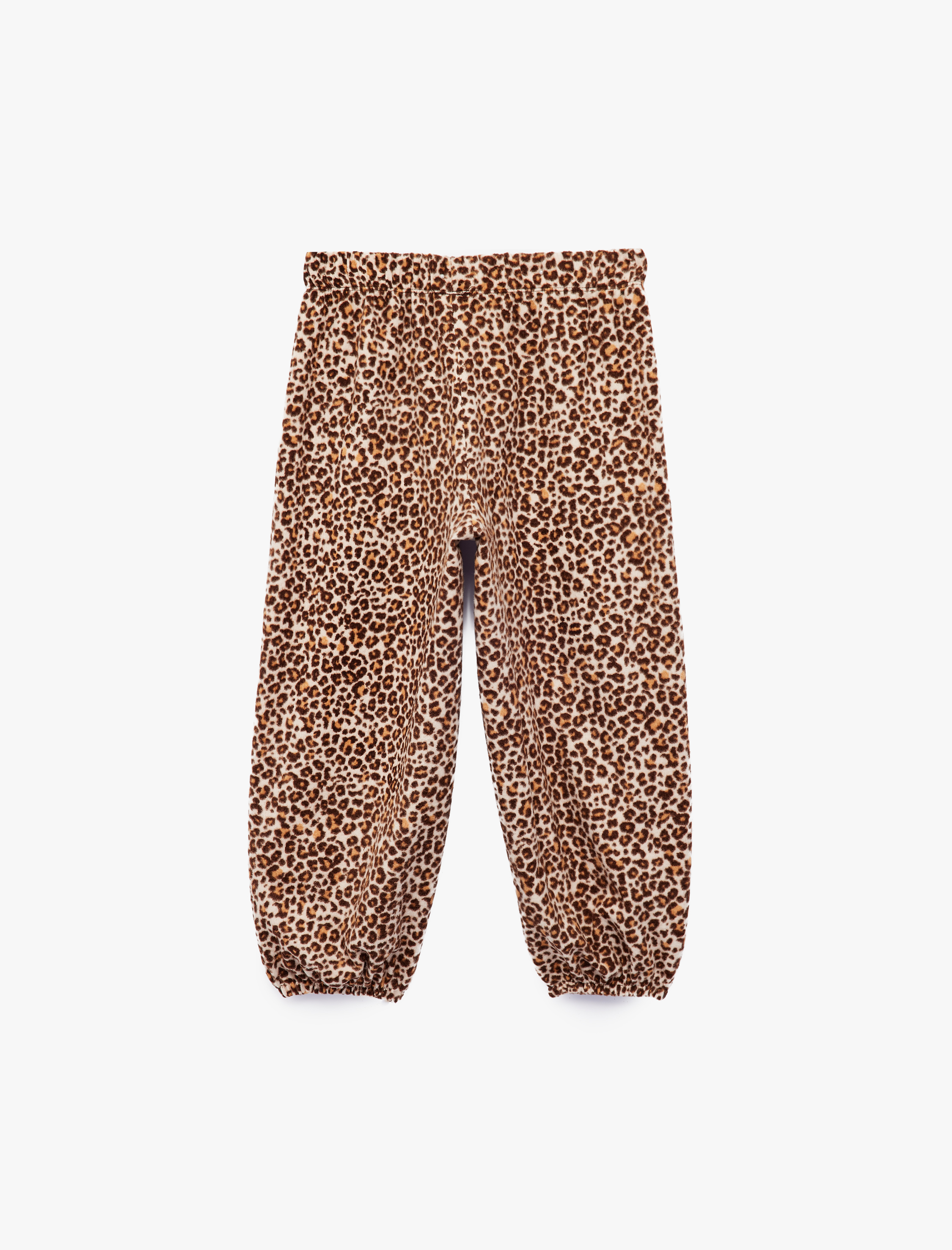  Kız Bebek Leopar Desenli Balon Form Pantolon Beli Lastikli