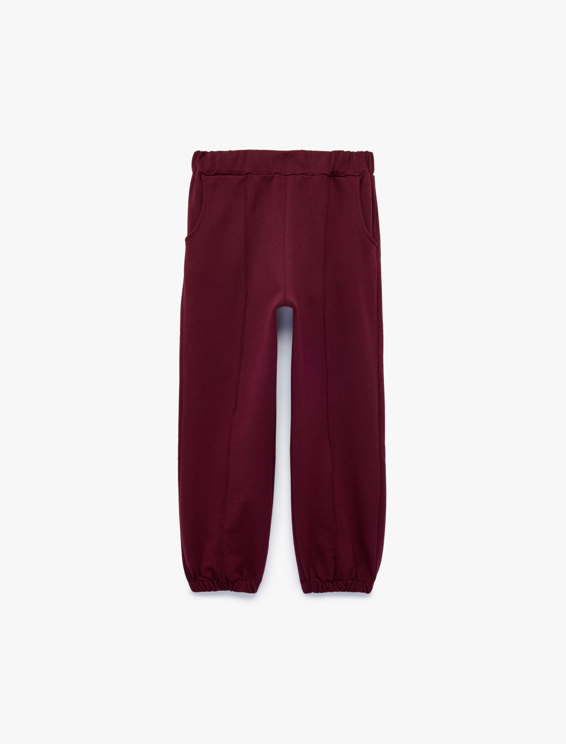  Kız Bebek Cep Detaylı Beli Lastikli Pamuklu Şardonlu Basic Jogger Eşofman Altı