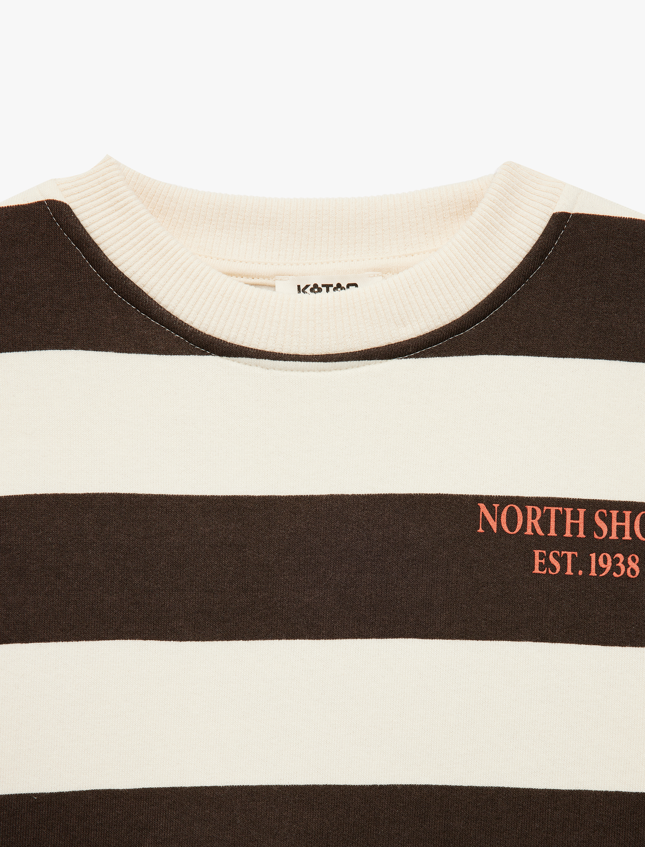  Erkek Çocuk Uzun Kollu Bisiklet Yaka Şardonlu Çizgili Sweatshirt