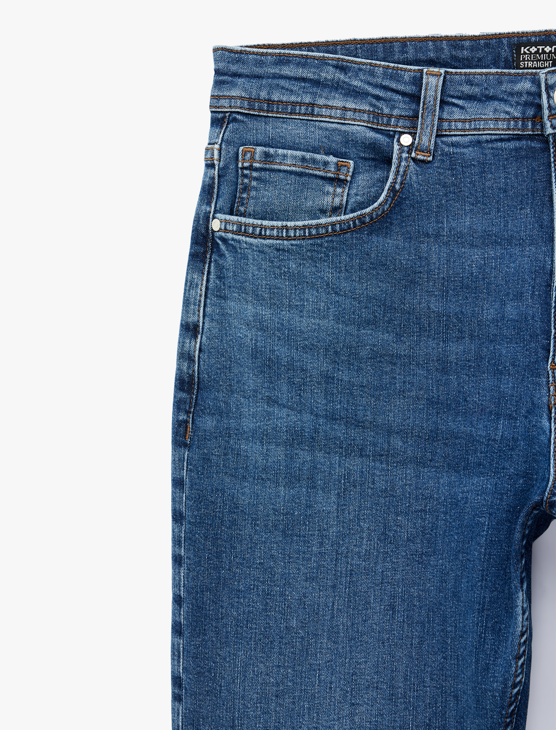   Normal Bel Pamuklu Straight Fit Jean Pantolon - Mark Jean
