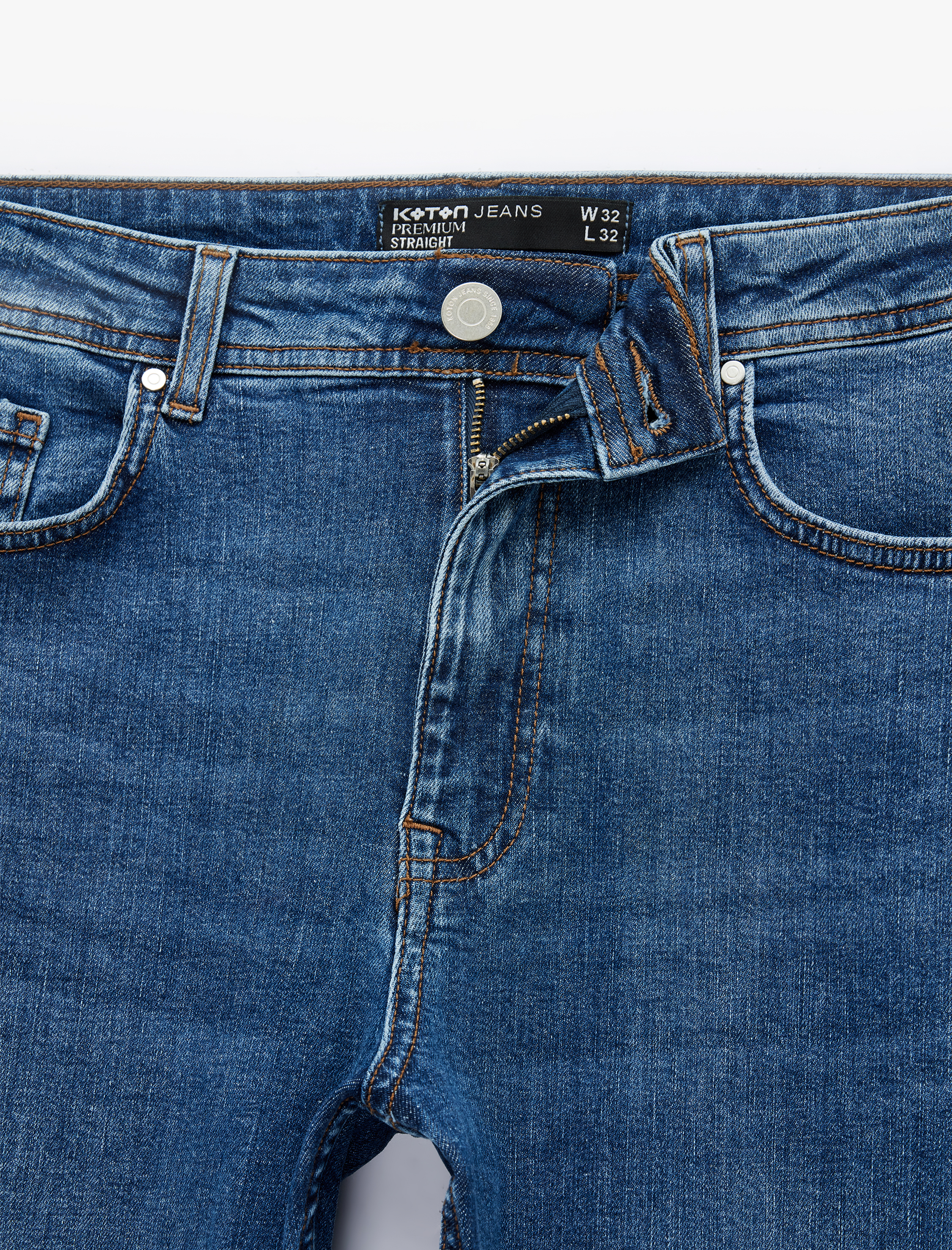   Normal Bel Pamuklu Straight Fit Jean Pantolon - Mark Jean