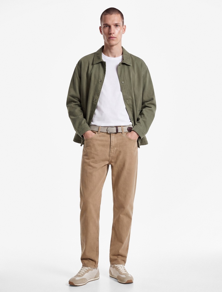 Pamuklu Normal Bel Cepli Vintage Straight Fit Jean Pantolon