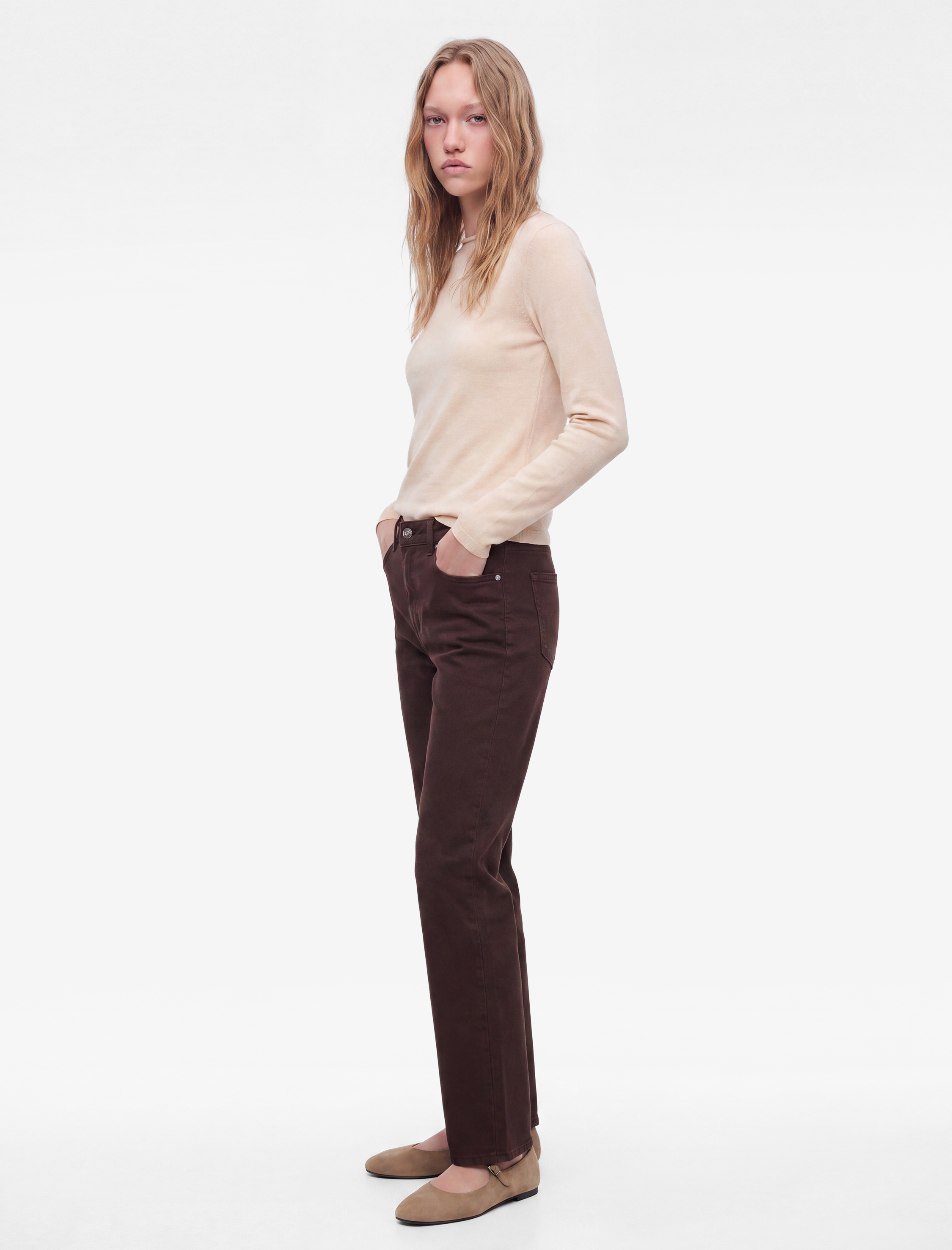 Koton Modal Karışımlı Slim Fit Dik Yaka Uzun Kollu Tişört görsel 3