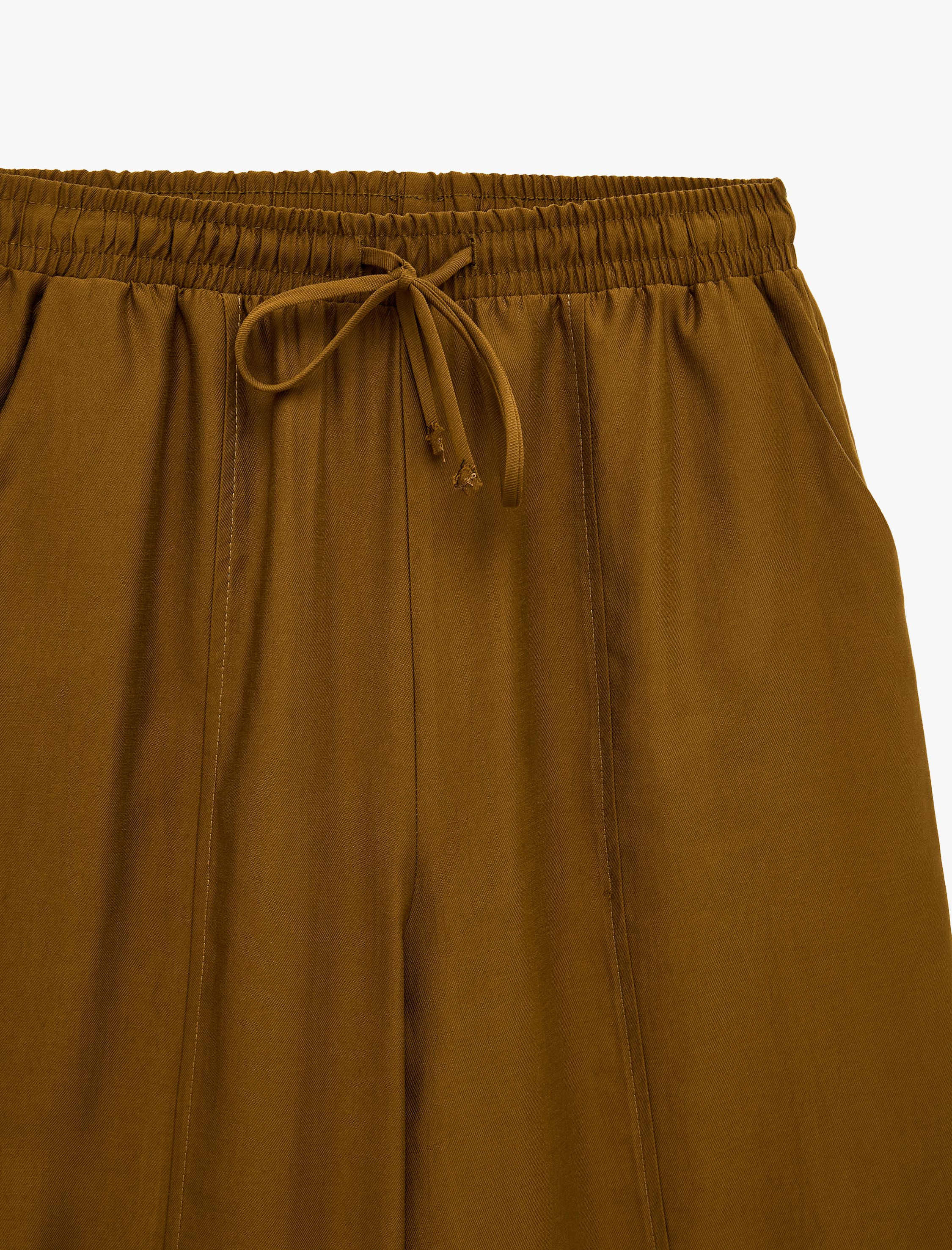 Koton Modal Kumaş Cepli Beli Bağcıklı Balon Pantolon görsel 5