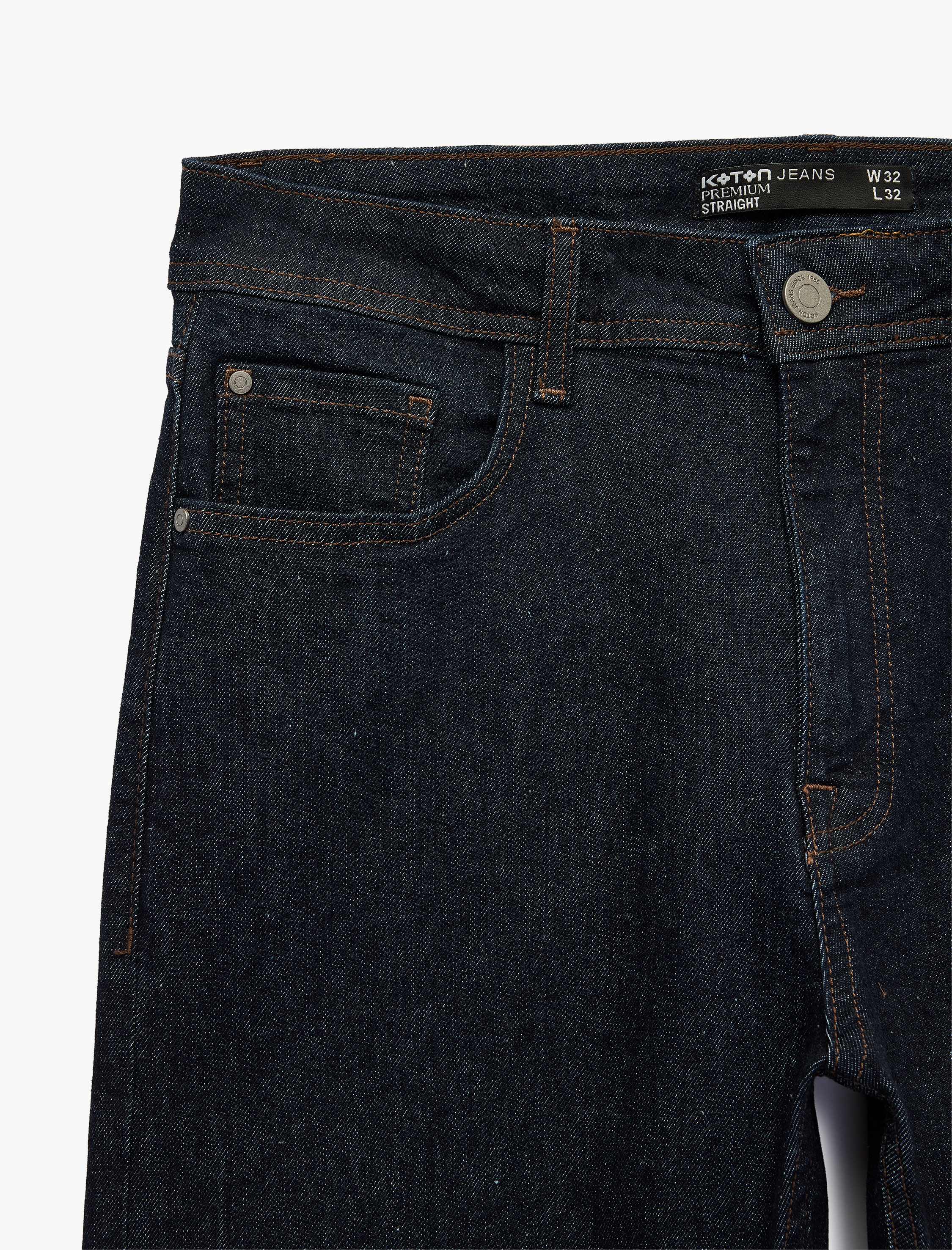 Koton Normal Bel Pamuklu Straight Fit Jean Pantolon - Mark Jean görsel 7