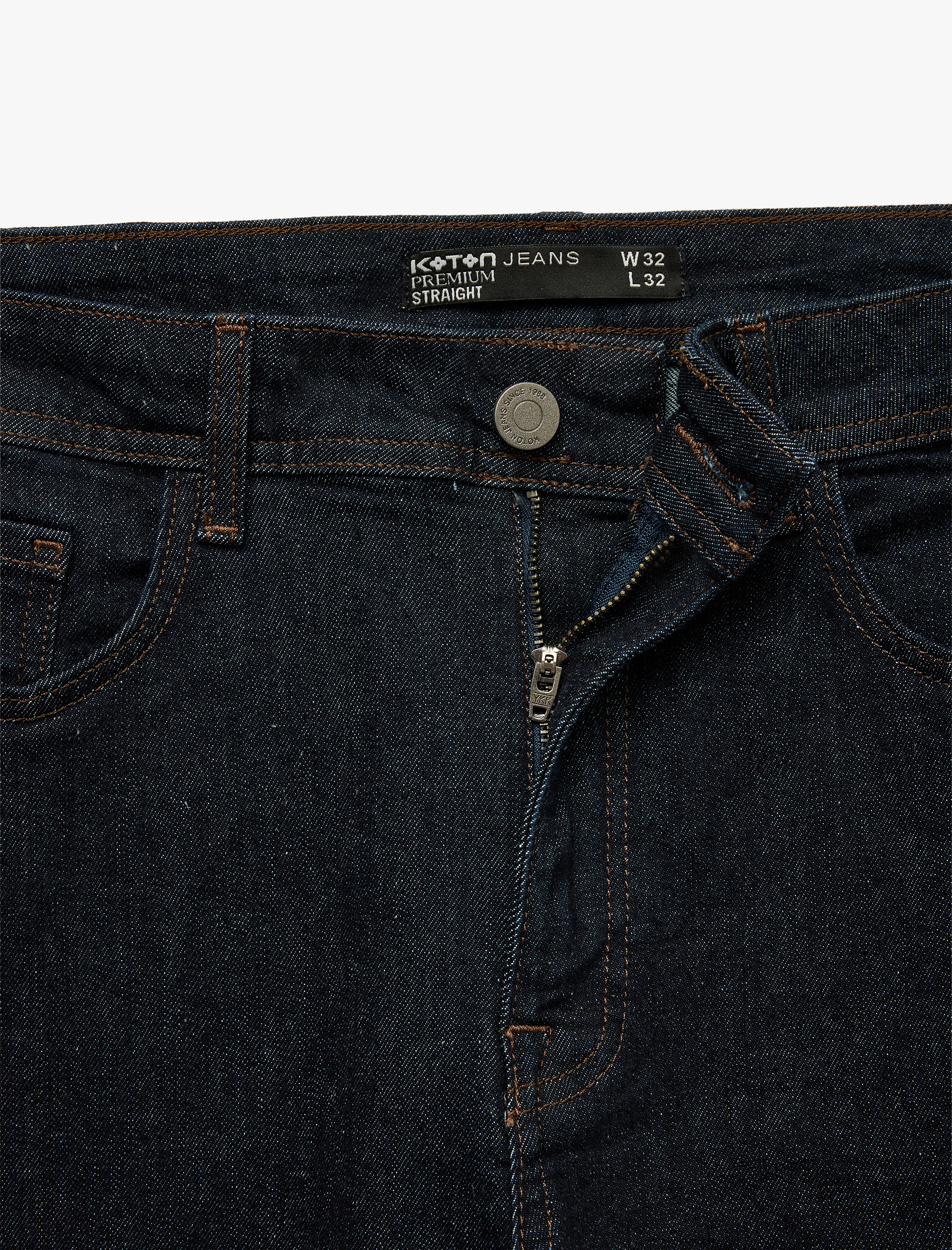 Koton Normal Bel Pamuklu Straight Fit Jean Pantolon - Mark Jean görsel 8