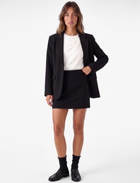 Slim Fit A Kesim Yüksek Bel Mini Etek