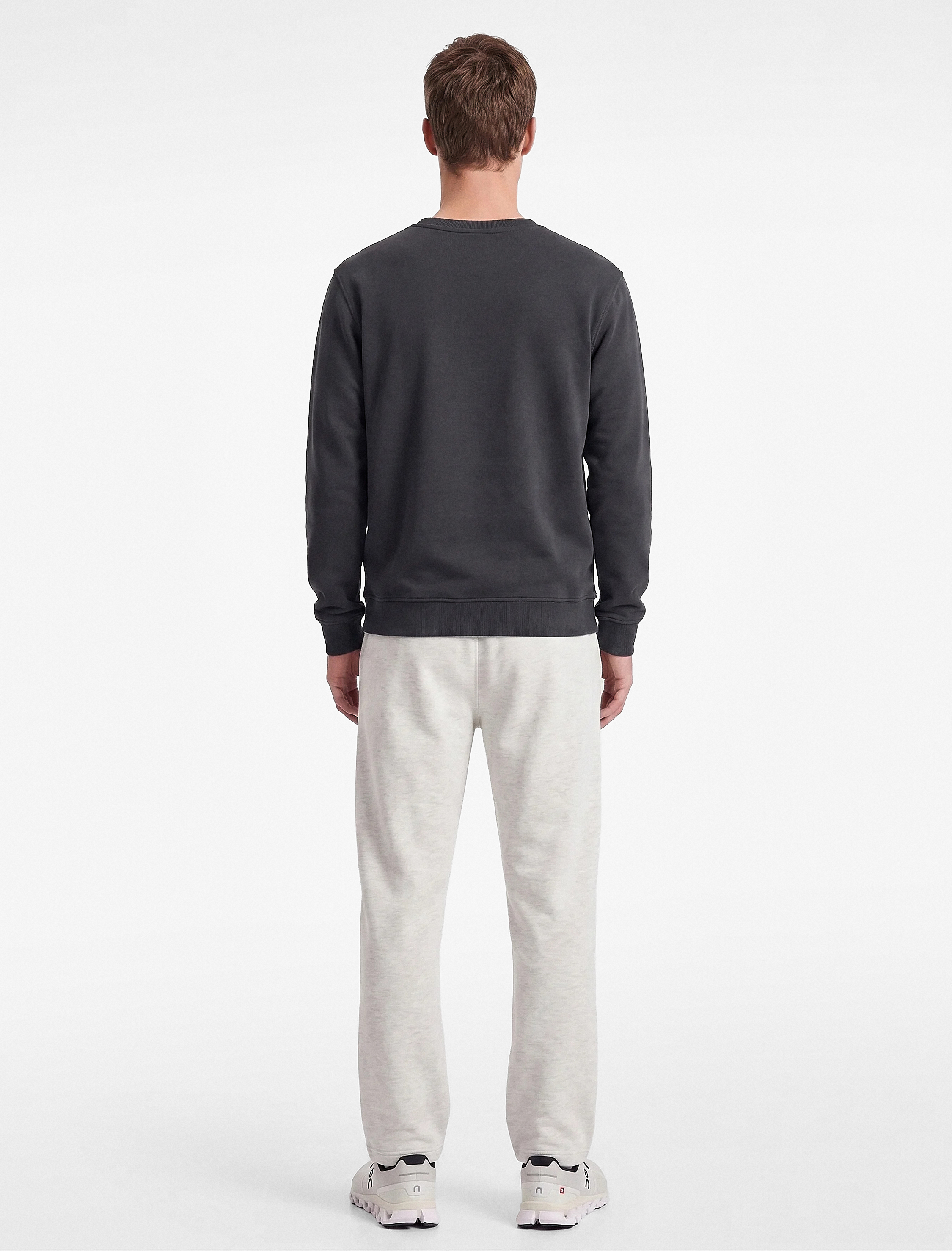   Regular Fit Uzun Kollu Baskı Detaylı Bisiklet Yaka Spor Sweatshirt