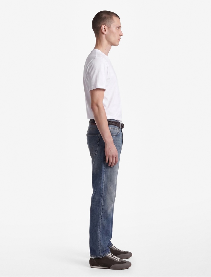  Pamuklu Normal Bel Cepli Vintage Straight Fit Jean Pantolon