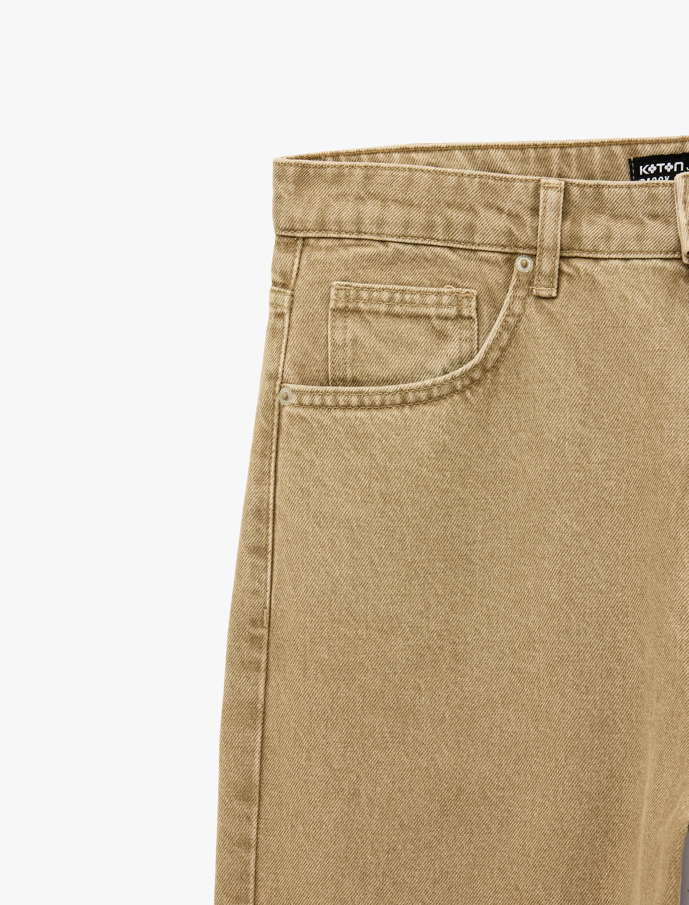 Koton Pamuklu Bol Normal Bel Oversize Baggy Jean Pantolon görsel 8