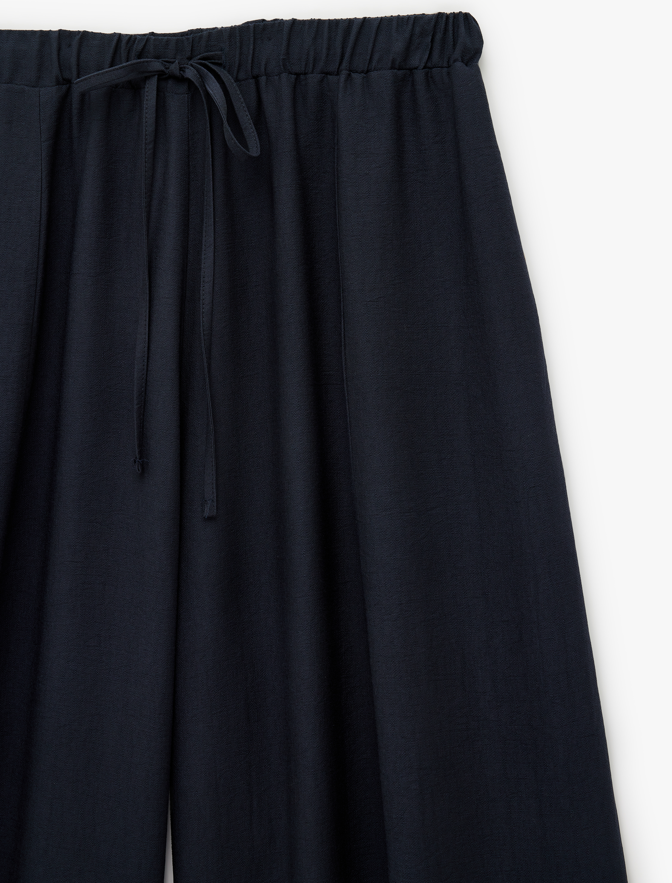 Koton Viskon Kumaş Beli Bağcıklı Loose Fit Cepli Balon Pantolon görsel 5