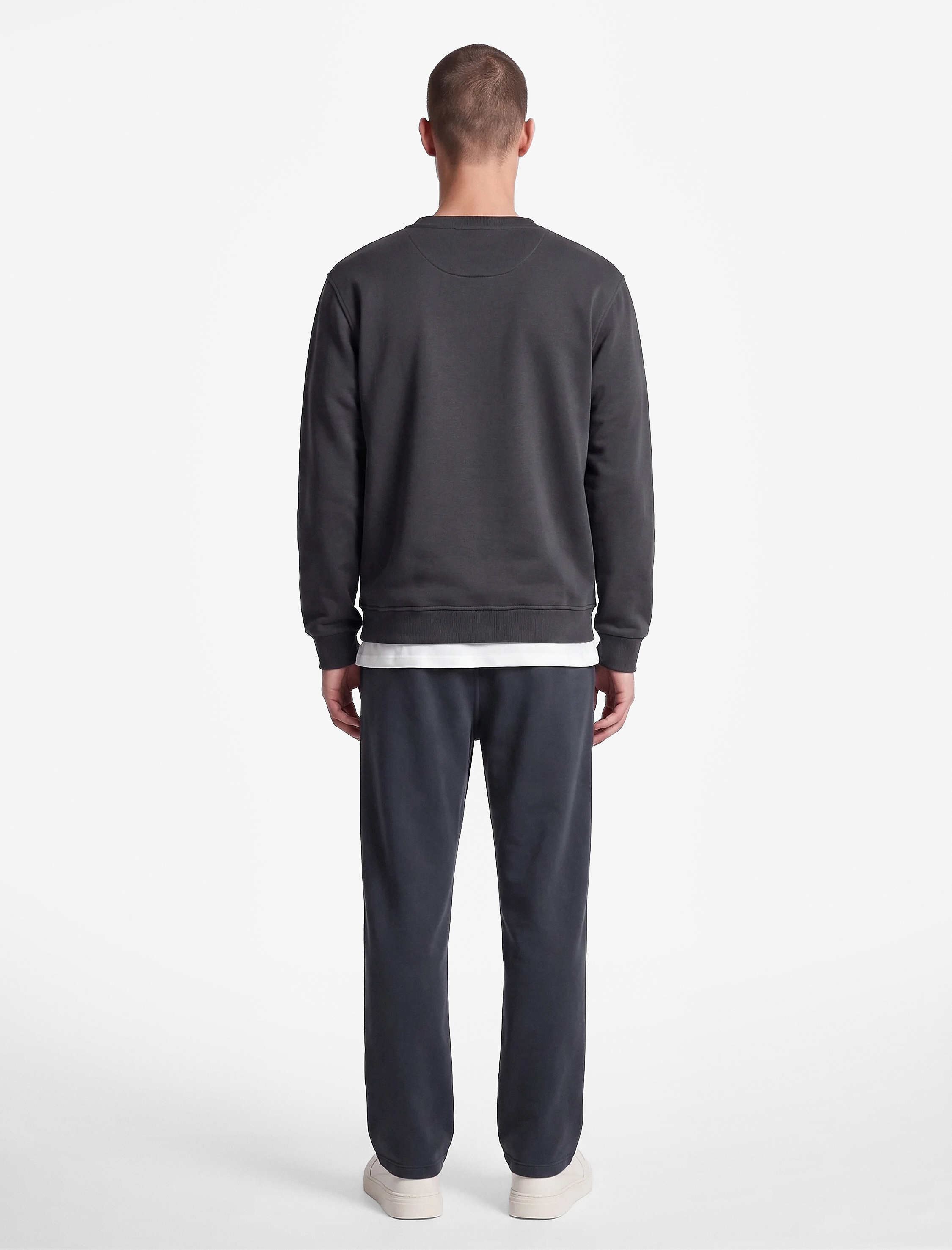 Koton Şardonlu Regular Fit Bisiklet Yaka Uzun Kollu Sweatshirt görsel 4