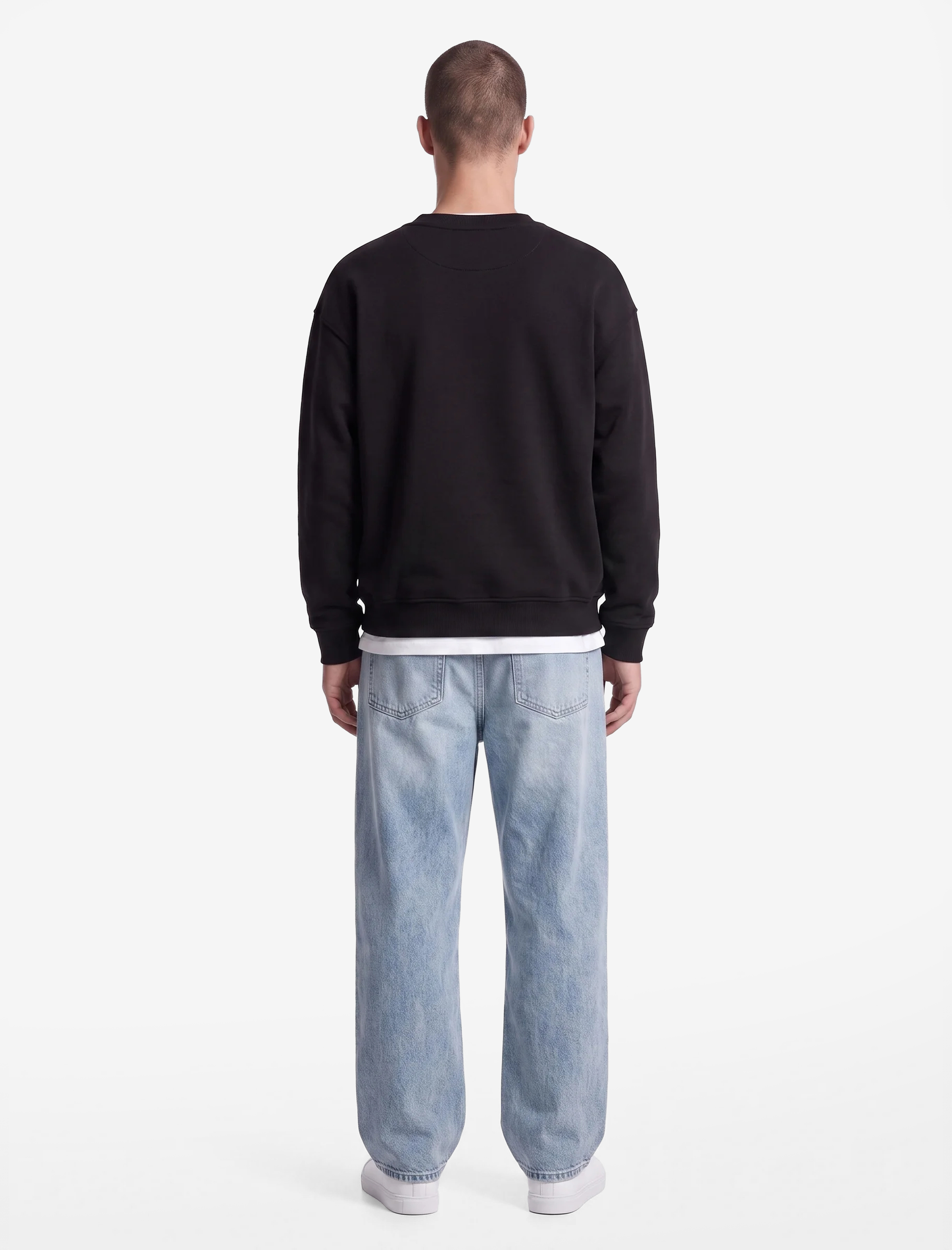 Koton Pamuklu Şardonlu Bisiklet Yaka Uzun Kollu Baskılı Sweatshirt görsel 4