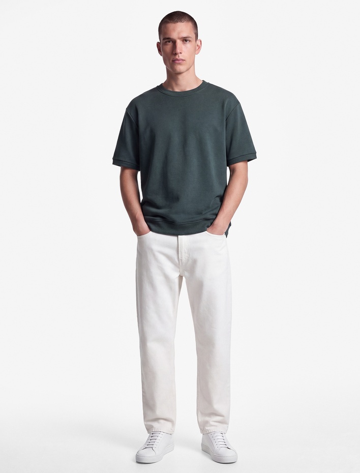  Bisiklet Yaka Kısa Kollu Basic Oversize Tişört