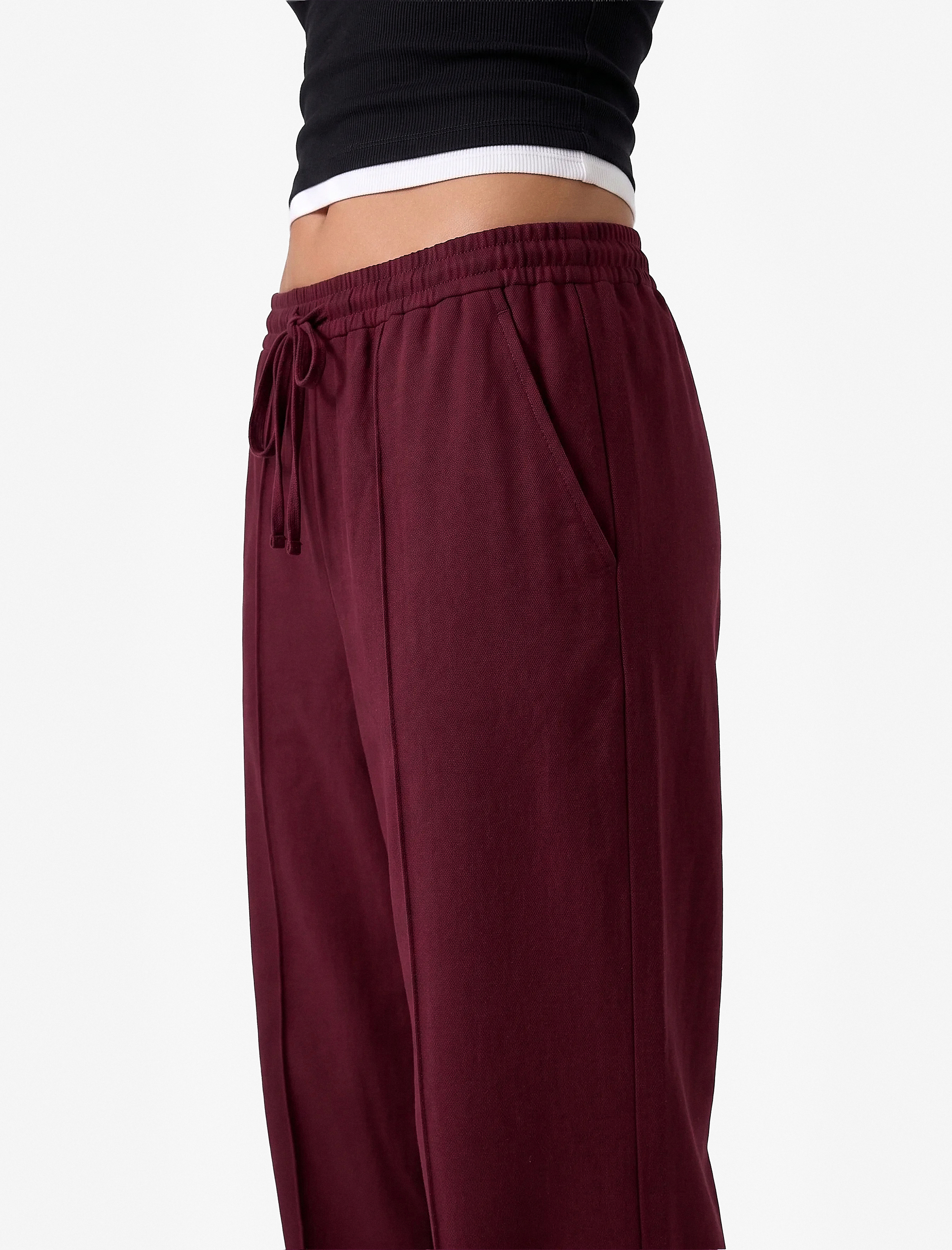 Koton Beli Bağcıklı Cepli Bol Kesim Balon Pantolon görsel 4