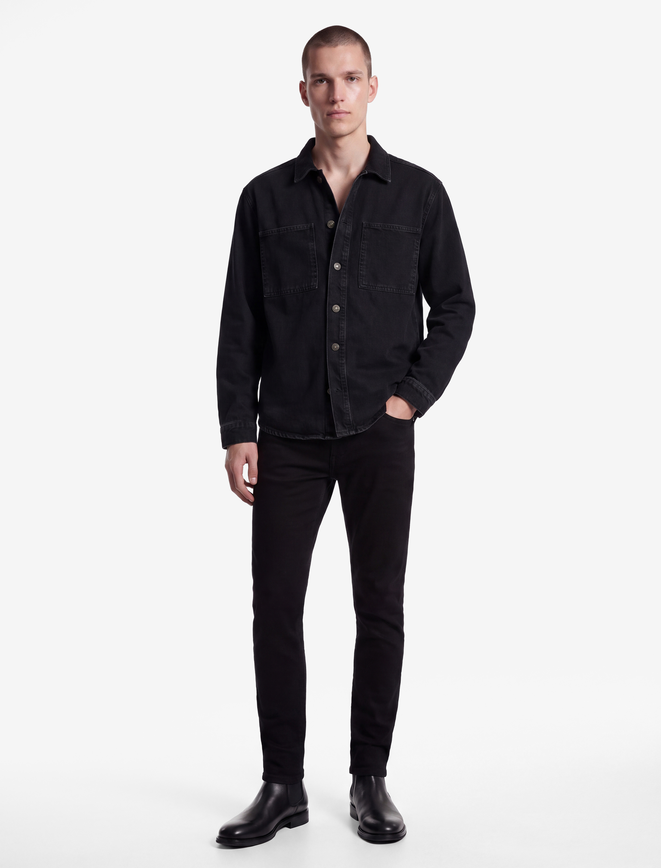   Pamuklu Cepli Düğmeli Slim Fit Pantolon