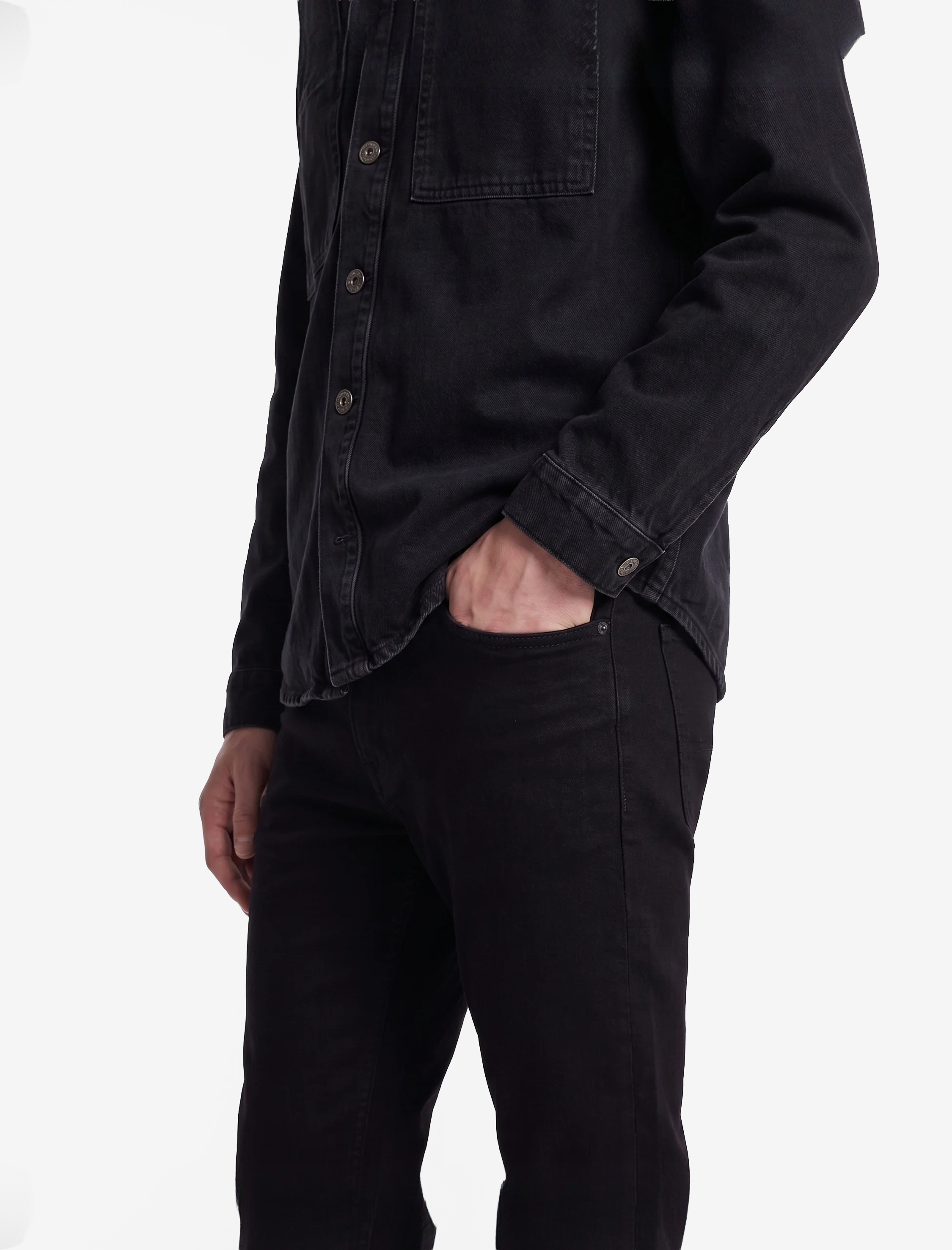   Pamuklu Cepli Düğmeli Slim Fit Pantolon