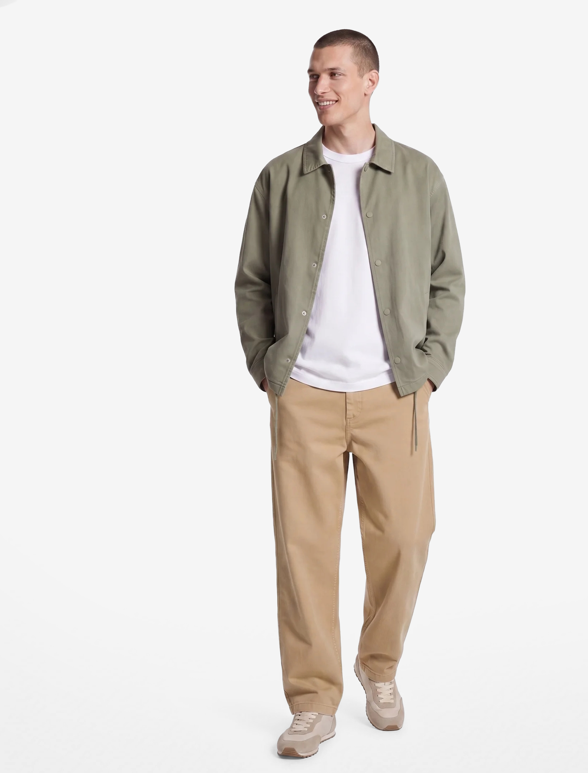 Koton Normal Bel Cepli Rahat Kalıp Gabardin Barrel Fit Pantolon görsel 3