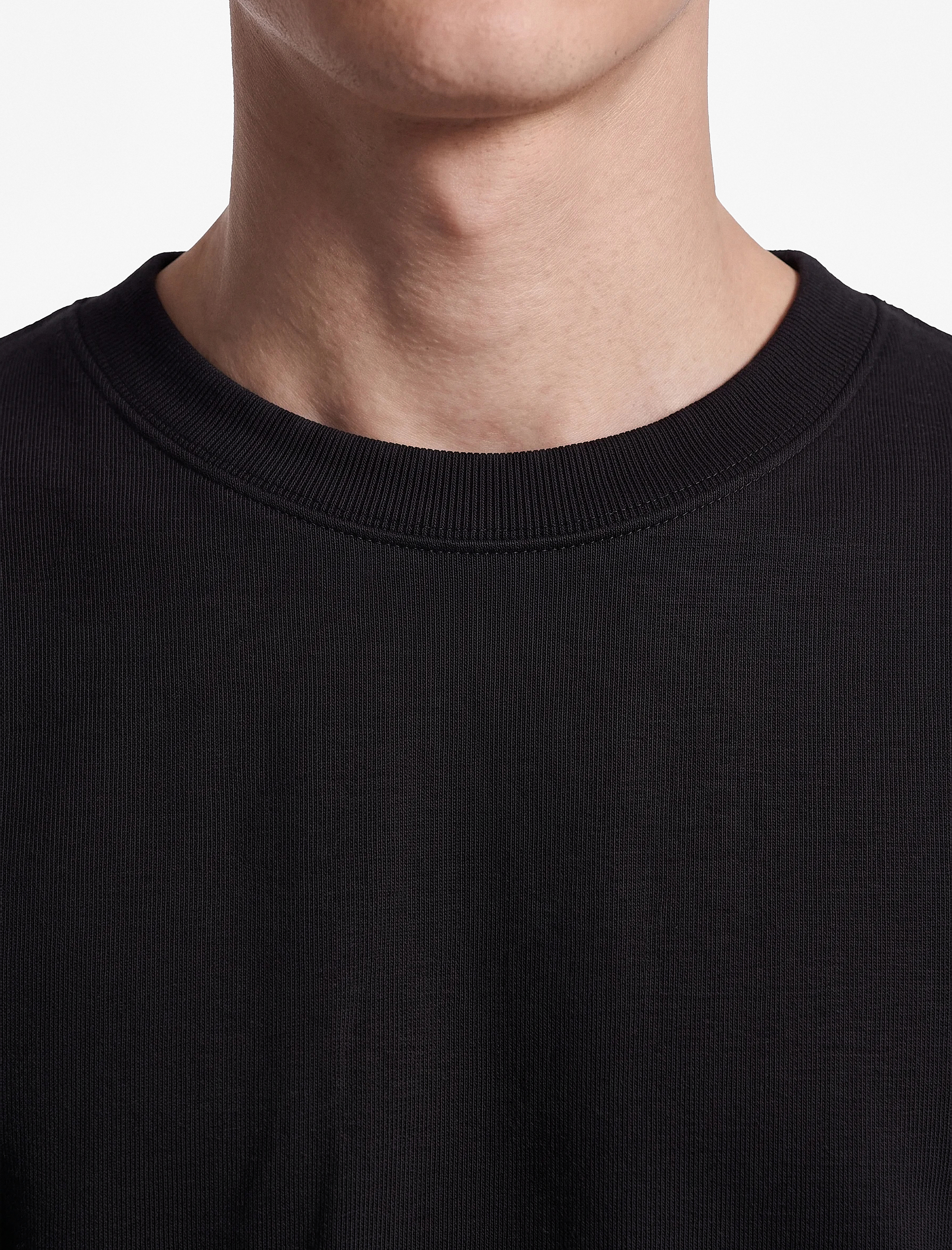 Koton Uzun Kollu Viskon Karışımlı Scuba Kumaş Bisiklet Yaka Basic Sweatshirt görsel 4