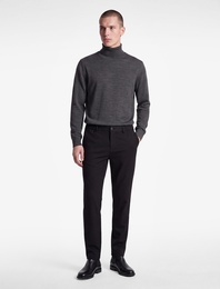 Viskon Karışımlı Cepli Beli Lastikli Düğmeli Slim Fit Pileli Kumaş Pantolon
