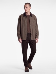 Viskon Karışımlı Cepli Beli Lastikli Düğmeli Slim Fit Pileli Kumaş Pantolon