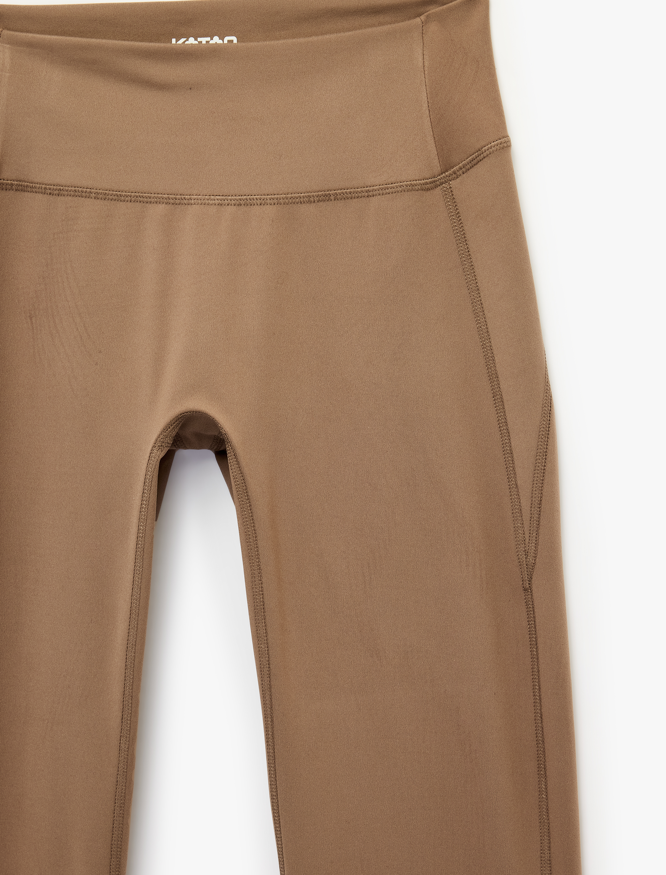   Yüksek Bel Dikiş Detaylı Slim Fit İspanyol Paça Spor Tayt