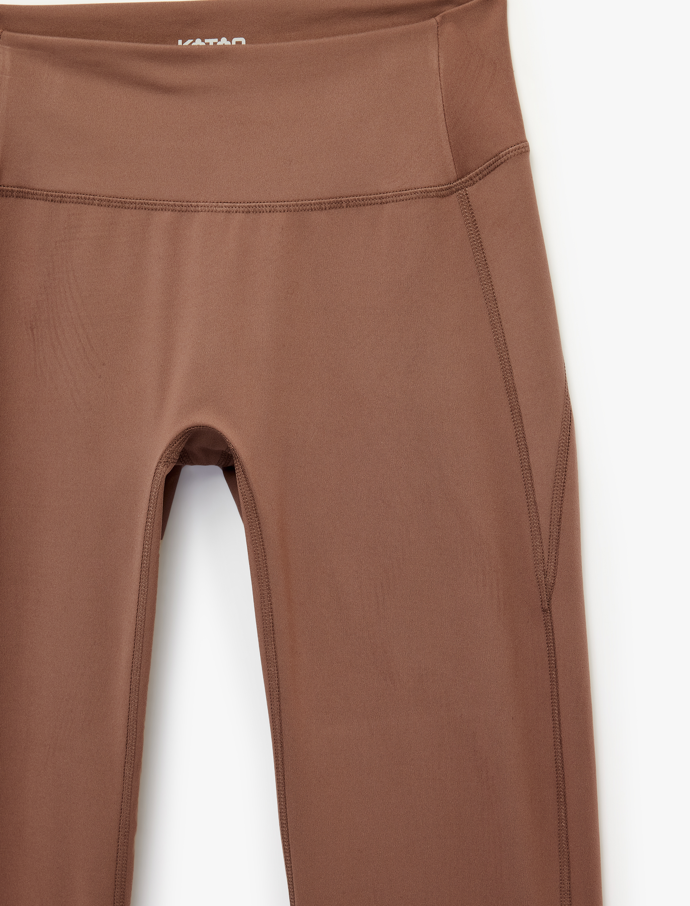   Yüksek Bel Dikiş Detaylı Slim Fit İspanyol Paça Spor Tayt