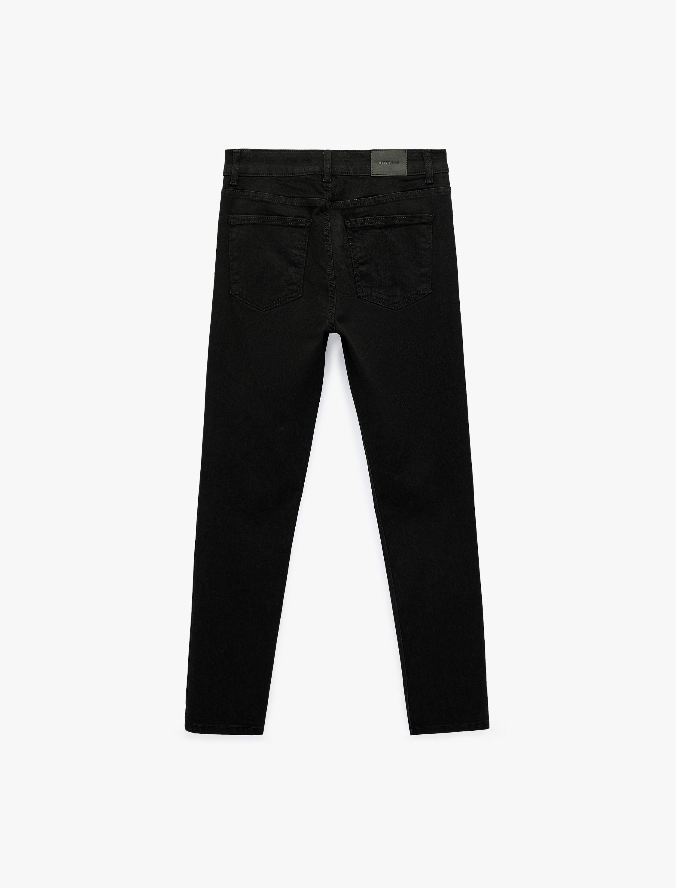   Pamuklu Normal Bel Dar Paça Cepli Skinny Push Up Denim Pantolon - Skinny Push Up Fit Jean