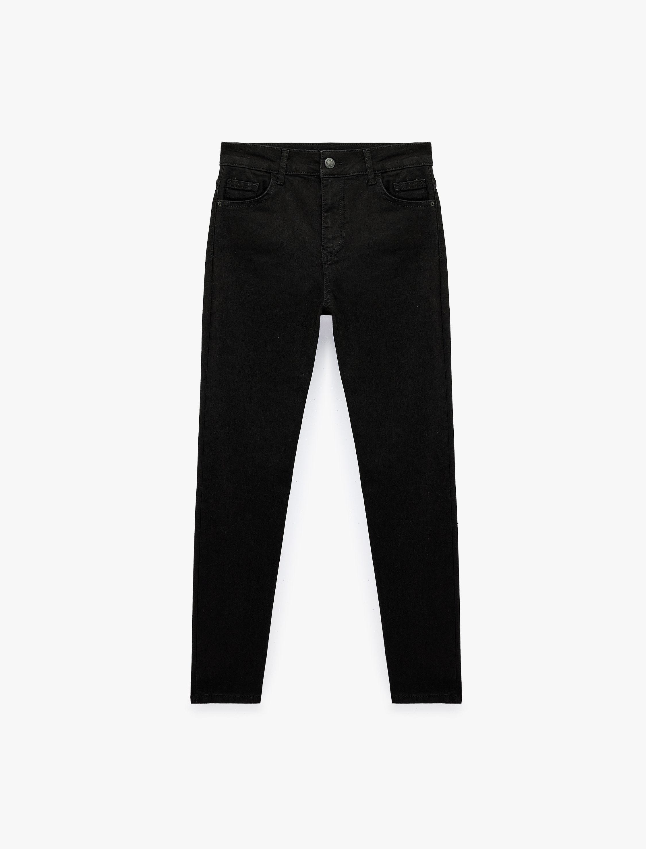   Pamuklu Normal Bel Dar Paça Cepli Skinny Push Up Denim Pantolon - Skinny Push Up Fit Jean