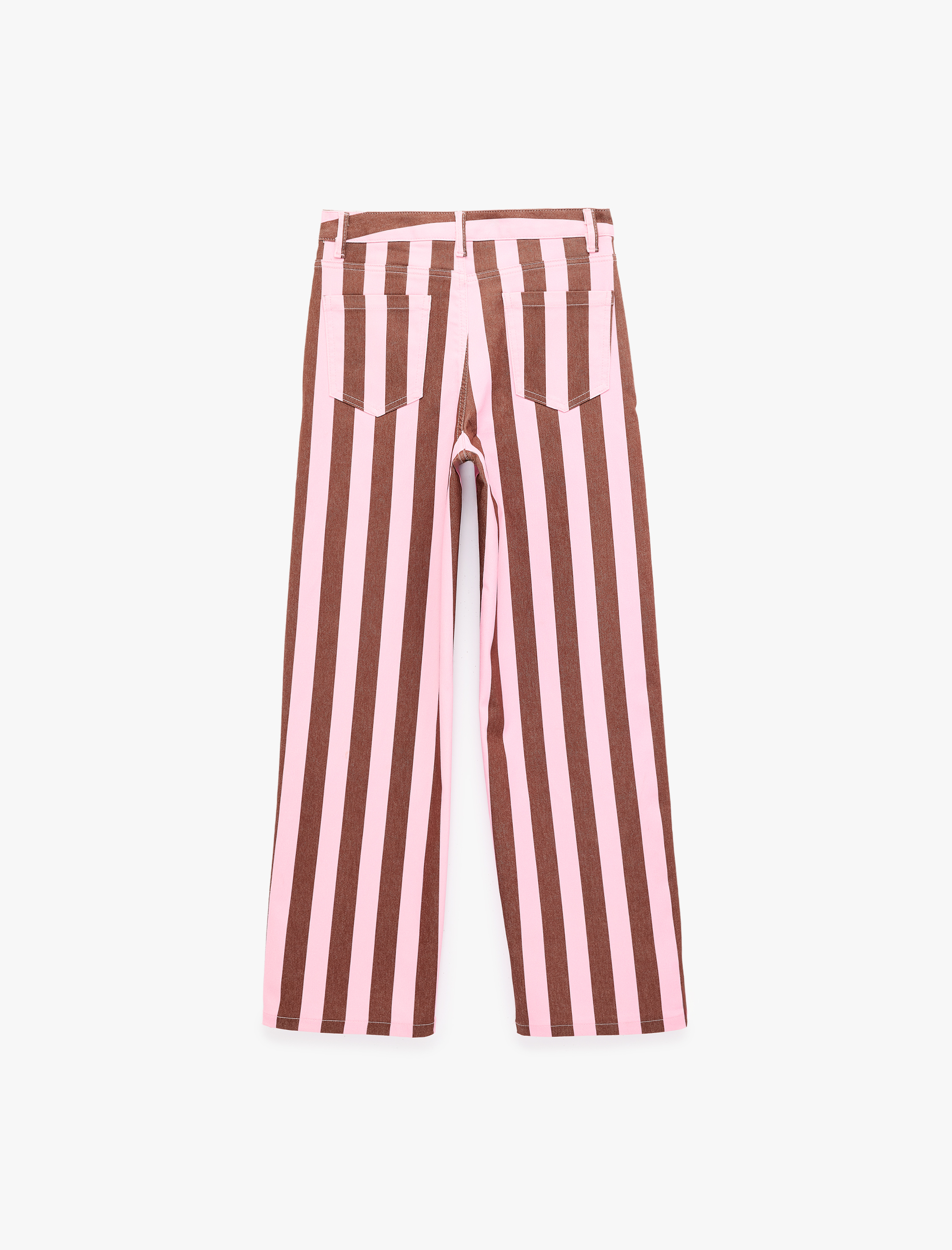 Koton Pamuklu Regular Fit Normal Bel Cepli Düz Paça Gabardin Kumaş Çizgili Pantolon görsel 5
