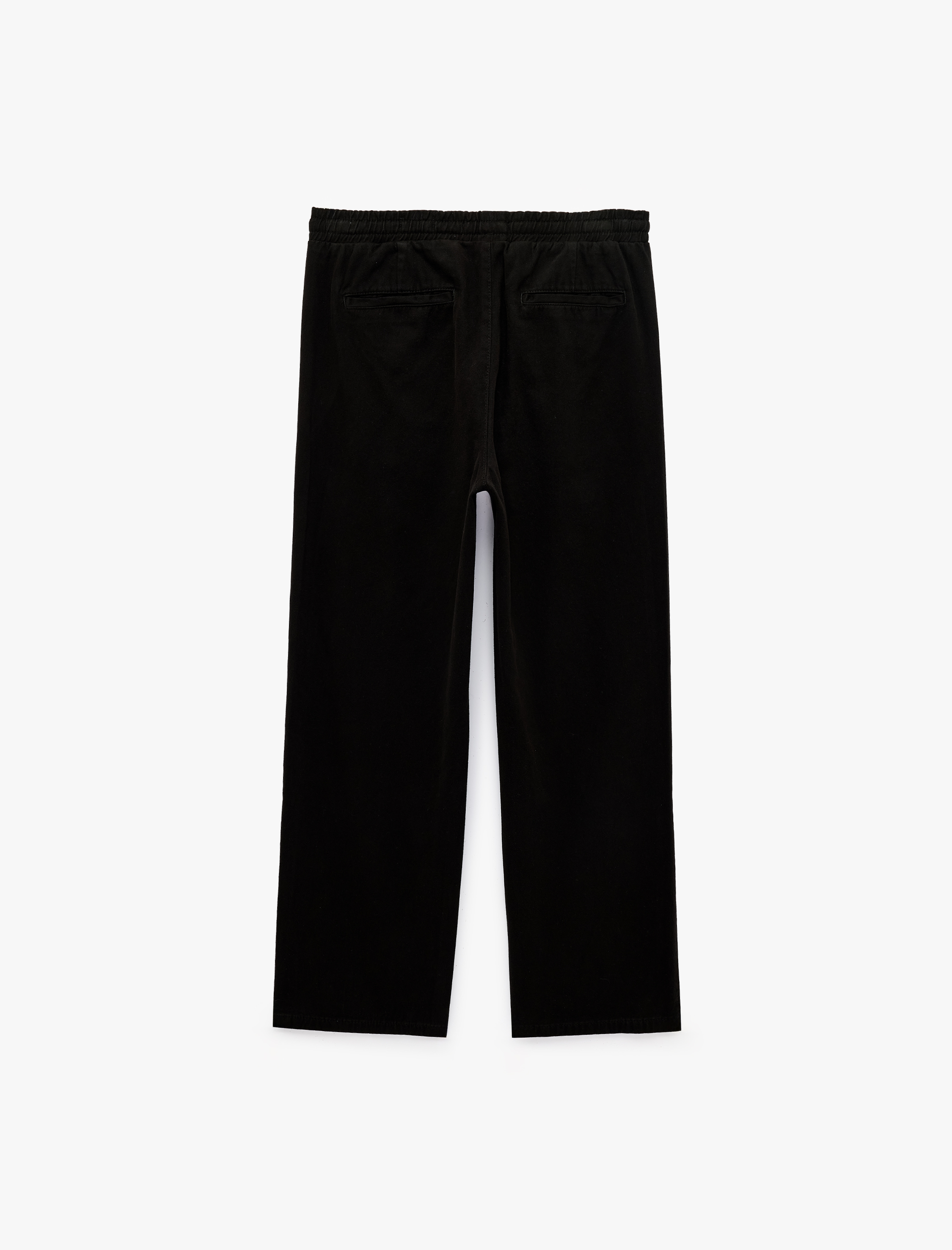 Koton Cepli Pamuklu Beli Lastikli Bağcıklı Gabardin Pantolon görsel 5