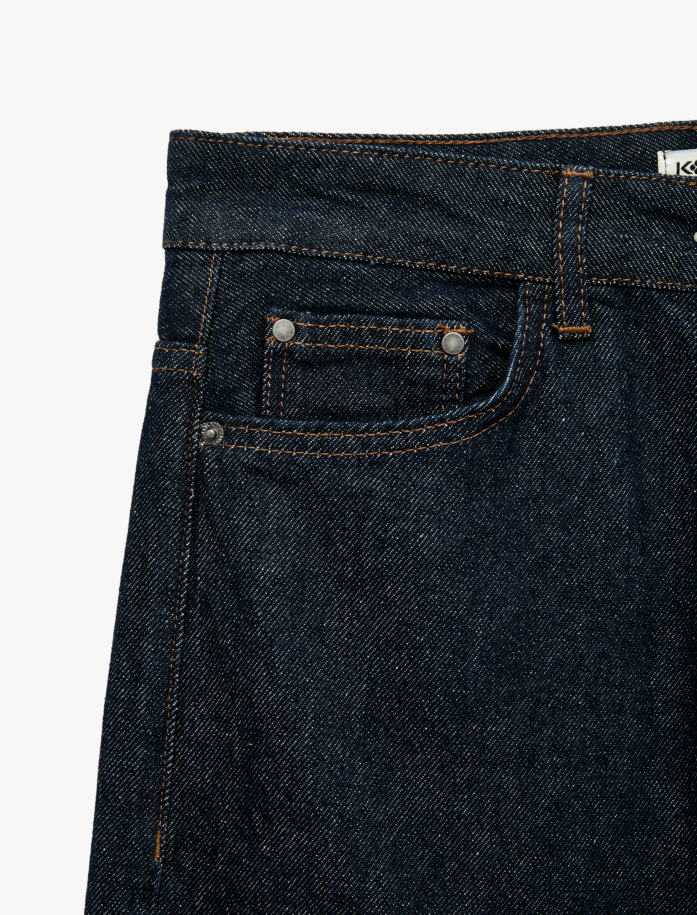   Pamuklu Cepli Düğmeli Geniş Paça Denim Pantolon -  Wide Leg Jeans