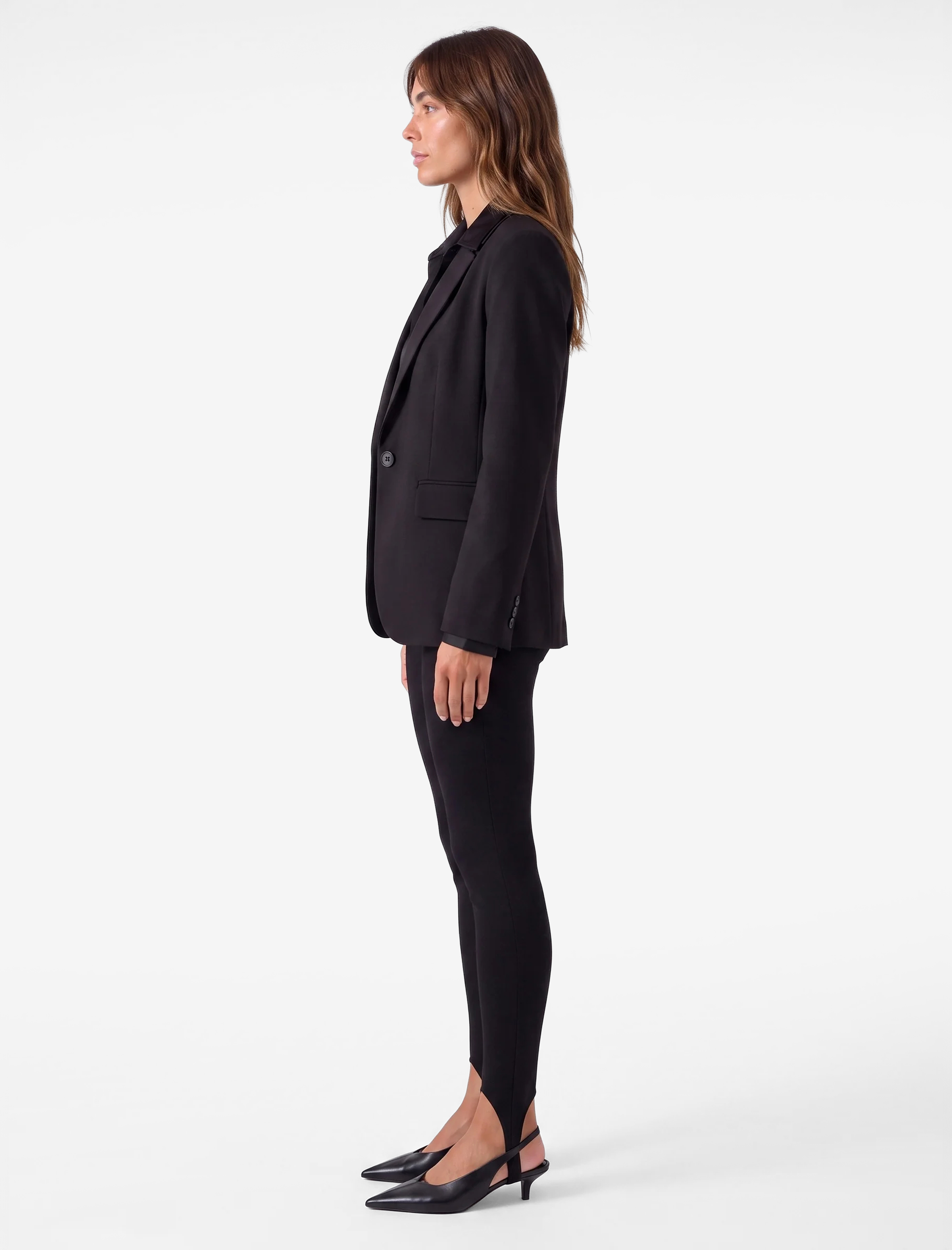   Normal Bel Slim Fit Tayt Pantolon Ayak Bant Detaylı