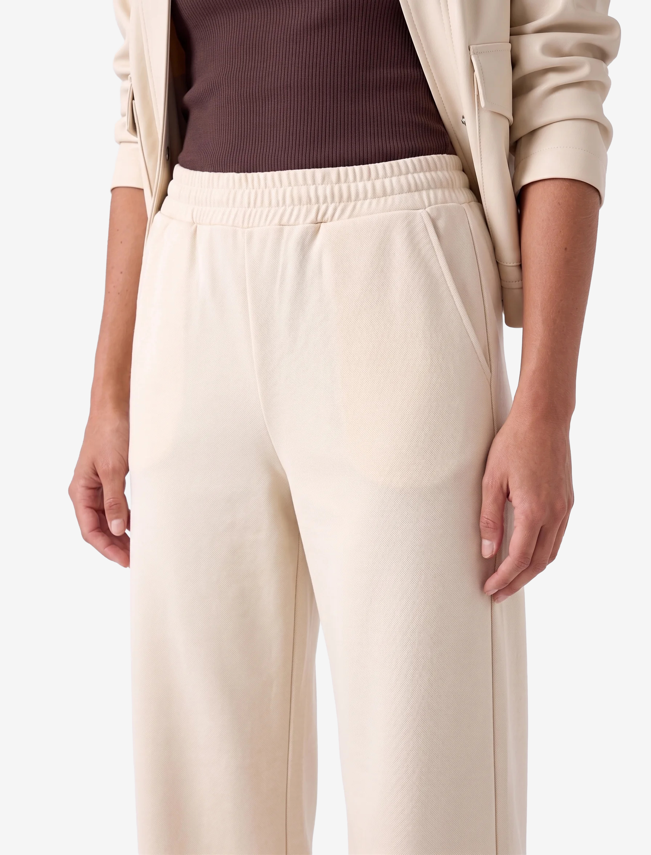 Koton Normal Bel Regular Fit Cepli Düz Geniş Paça Pantolon görsel 4