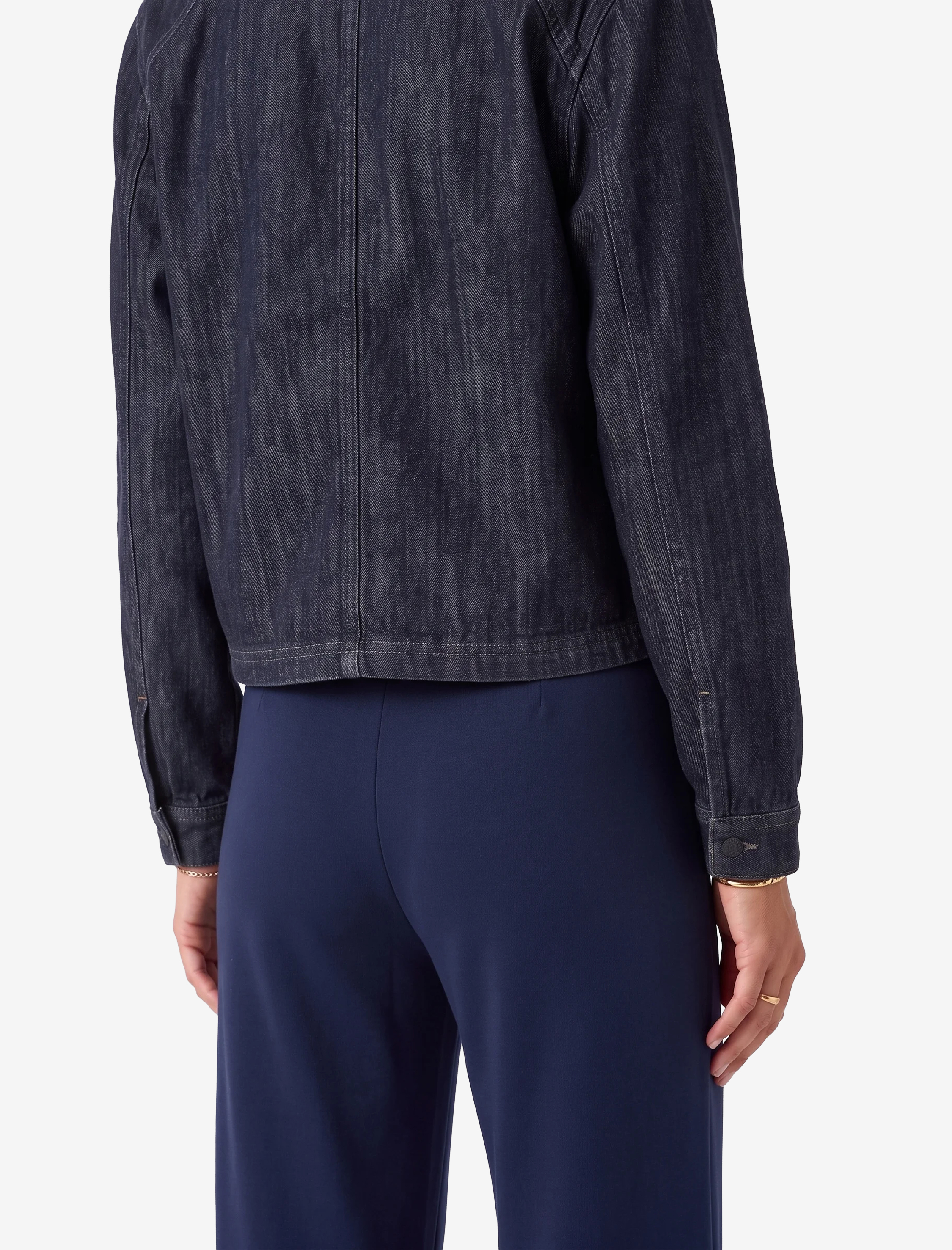 Koton Normal Bel Regular Fit Cepli Düz Geniş Paça Pantolon görsel 4