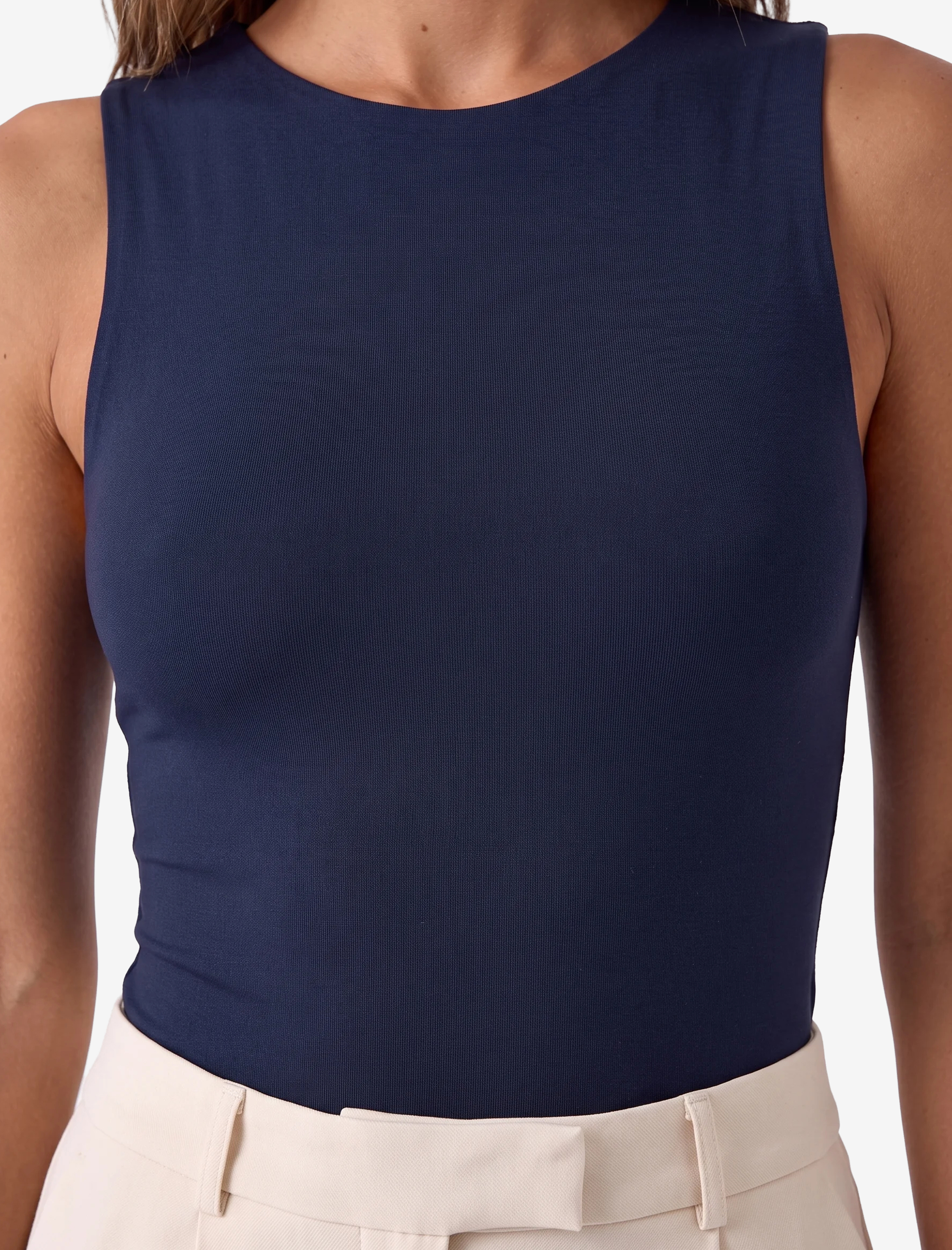   Slim Fit Kolsuz Bisiklet Yaka Bodysuit