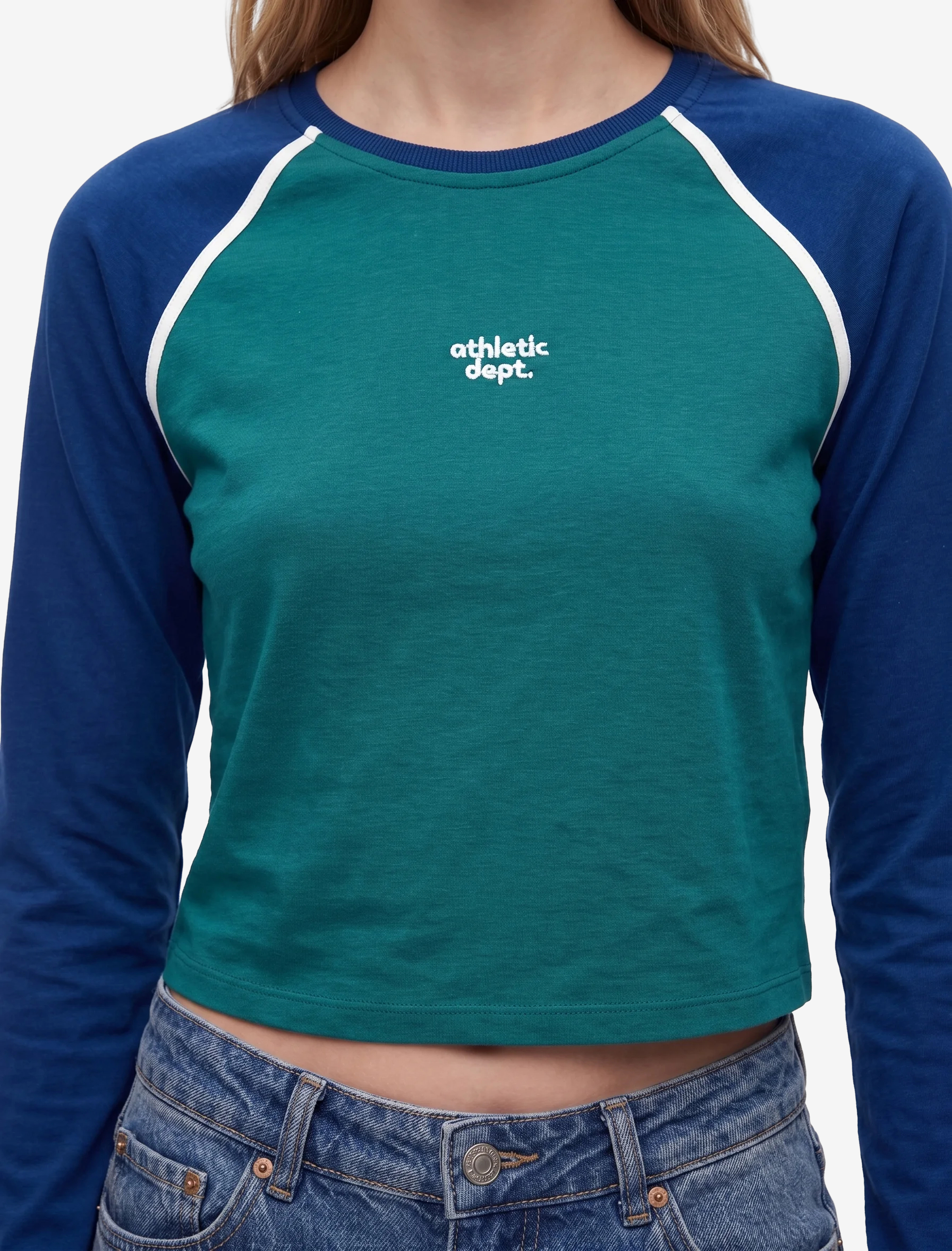 Koton Biyeli Slim Fit Pamuklu Bisiklet Yaka Uzun Reglan Kollu Baskılı Tişört görsel 4