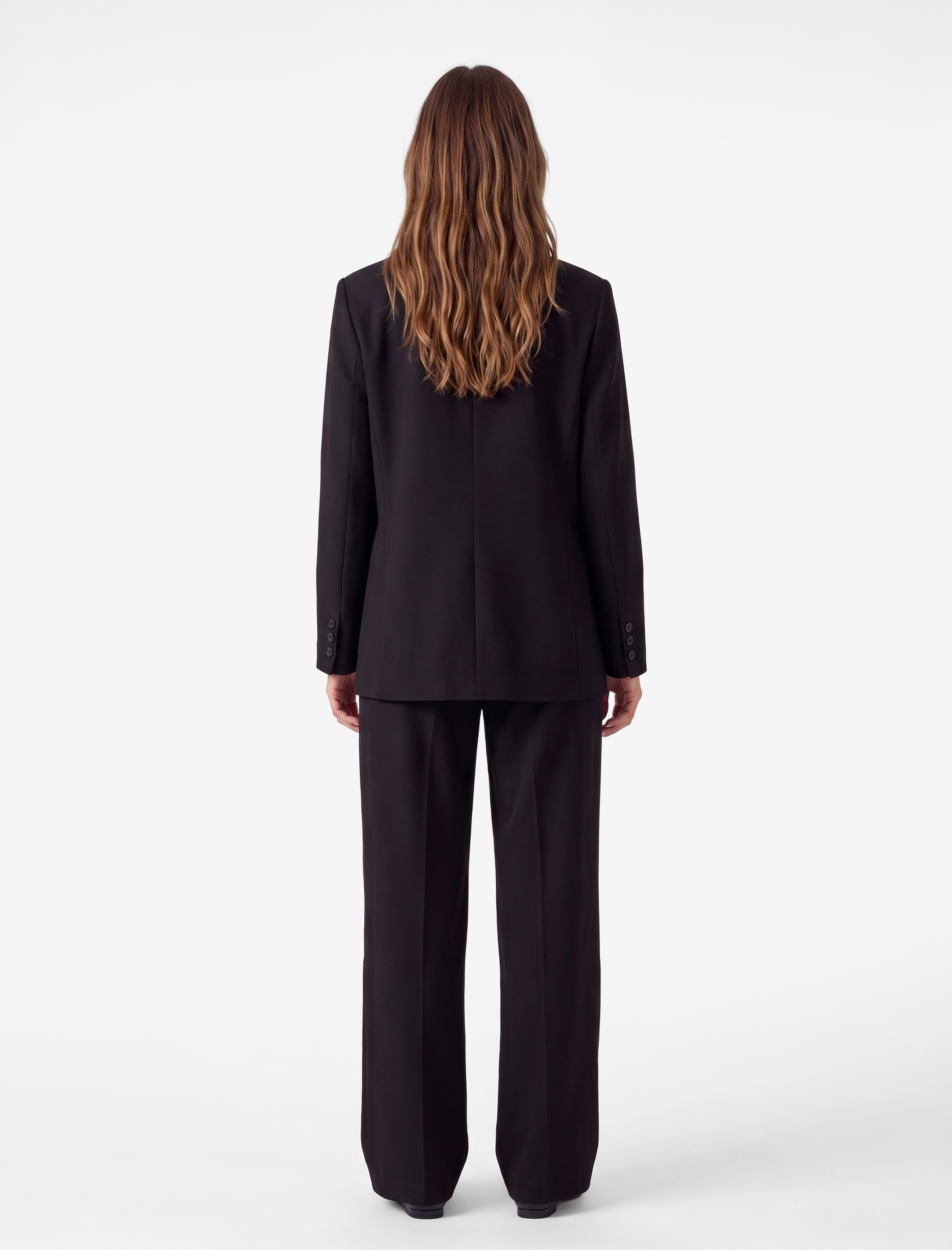   Uzun Kollu Klasik Yaka Cepli Kruvaze Oversize Blazer Ceket